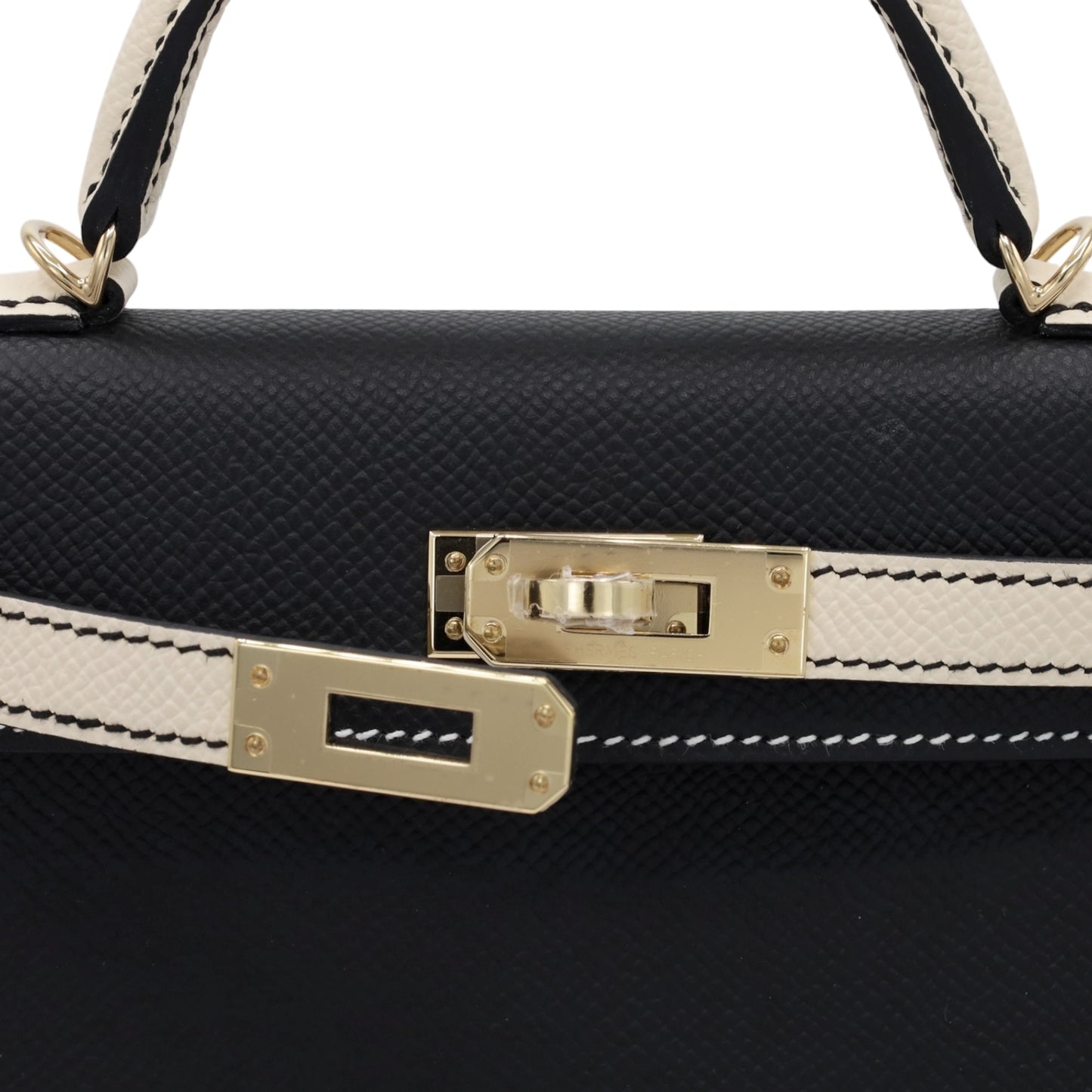 Mini Kelly 2 Personal Order Vaud Epson Black Cre Champagne Gold Hardware W Engraved