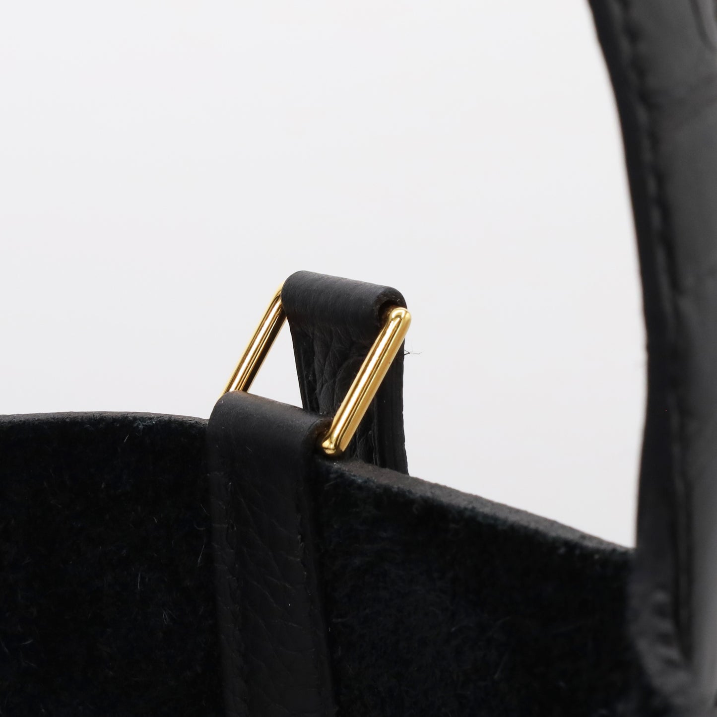 Picotin Lock PM Touch Torillon Clemence Alligator Black GP W Engraved