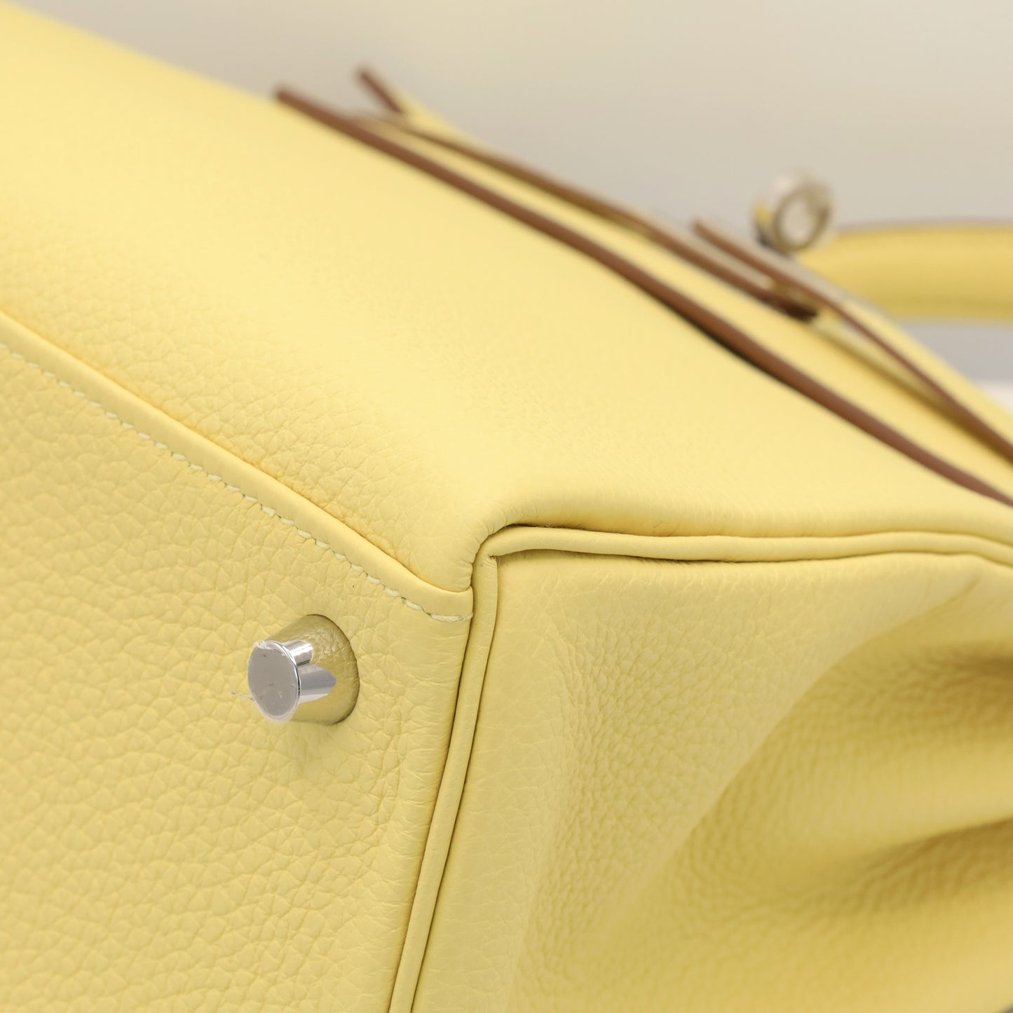 Kelly 25 Togo Jaune Pussant SS B engraved
