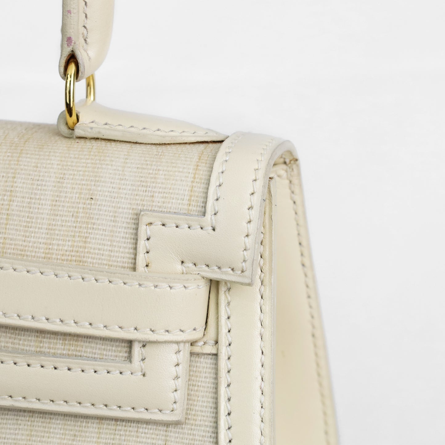 Mini Kelly Crinolan Box Calf Beige GP 〇V Engraved