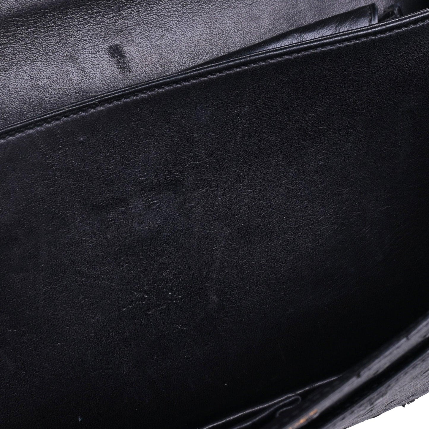 リングドゥ ハンドバッグ オーストリッチ ブラック GP