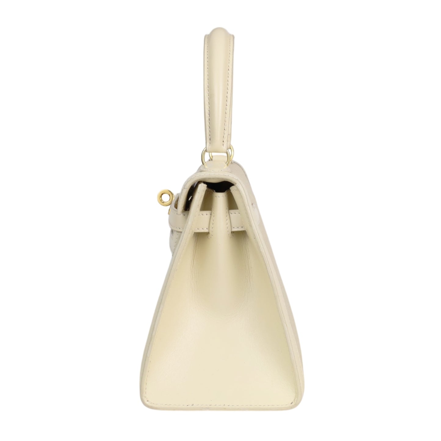 Mini Kelly Crinolan Box Calf Beige GP 〇V Engraved