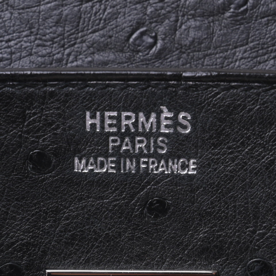 Birkin 35 Orustric Black SS □ J engraved