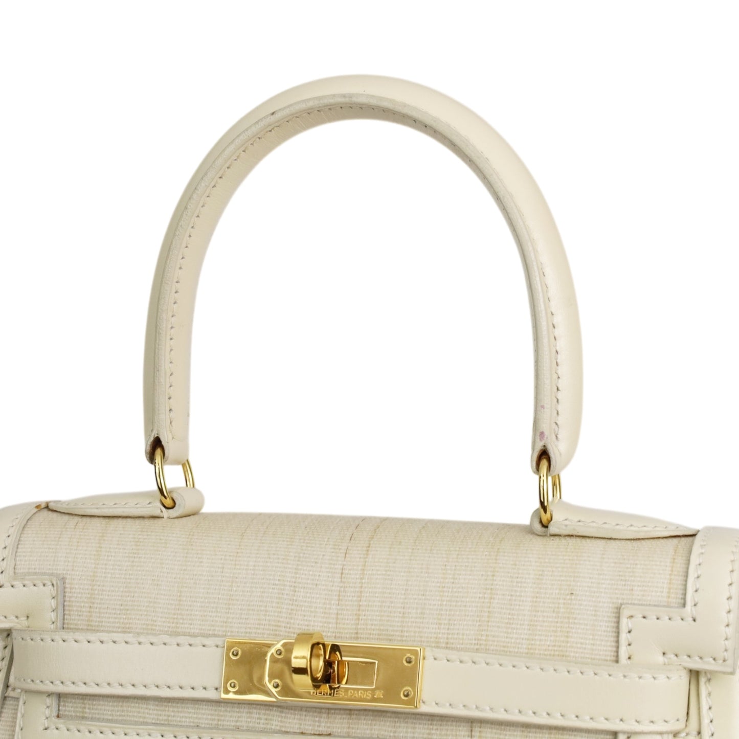 Mini Kelly Crinolan Box Calf Beige GP 〇V Engraved