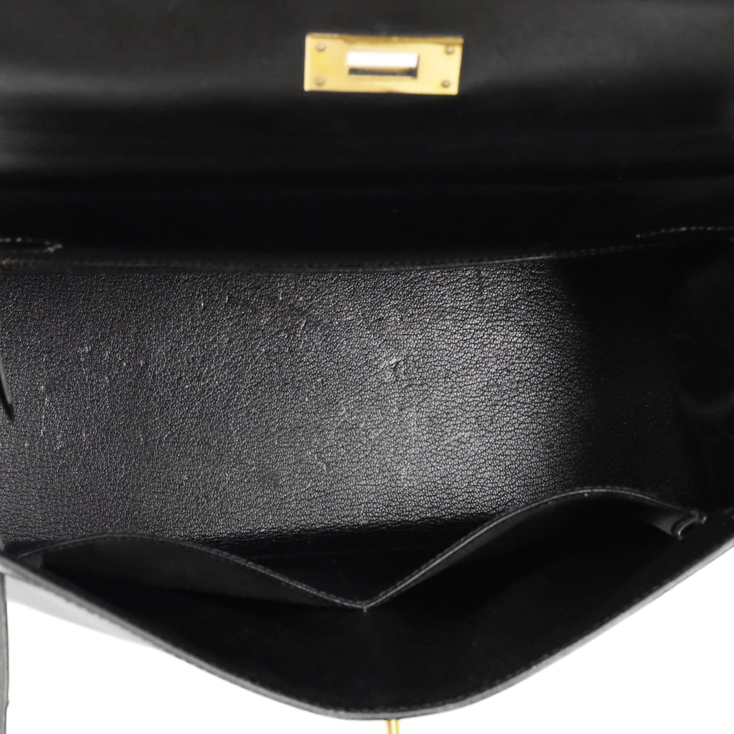 Kelly 28 Bicolor Double Material Box Calf Kushbell Black Green GP XV Engraved