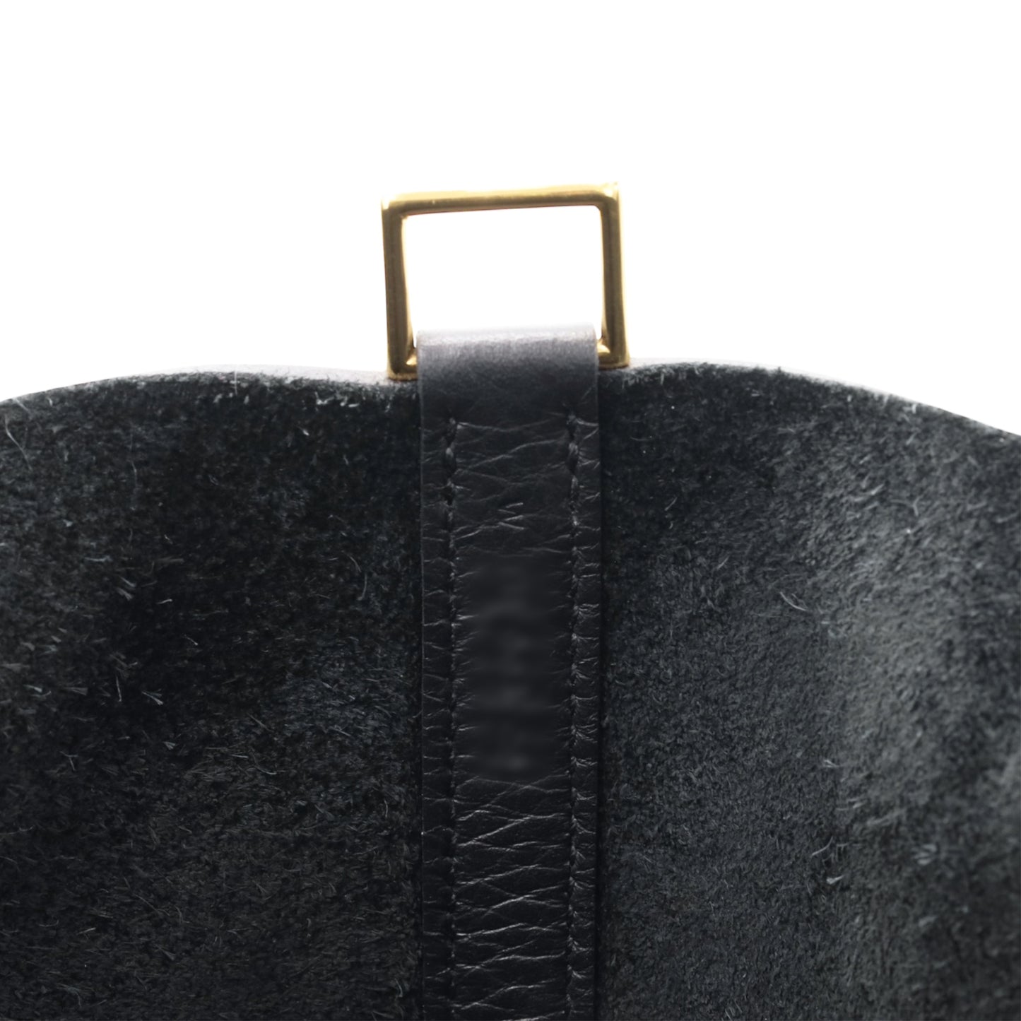Picotin Lock PM Touch Torillon Clemence Alligator Black GP W Engraved