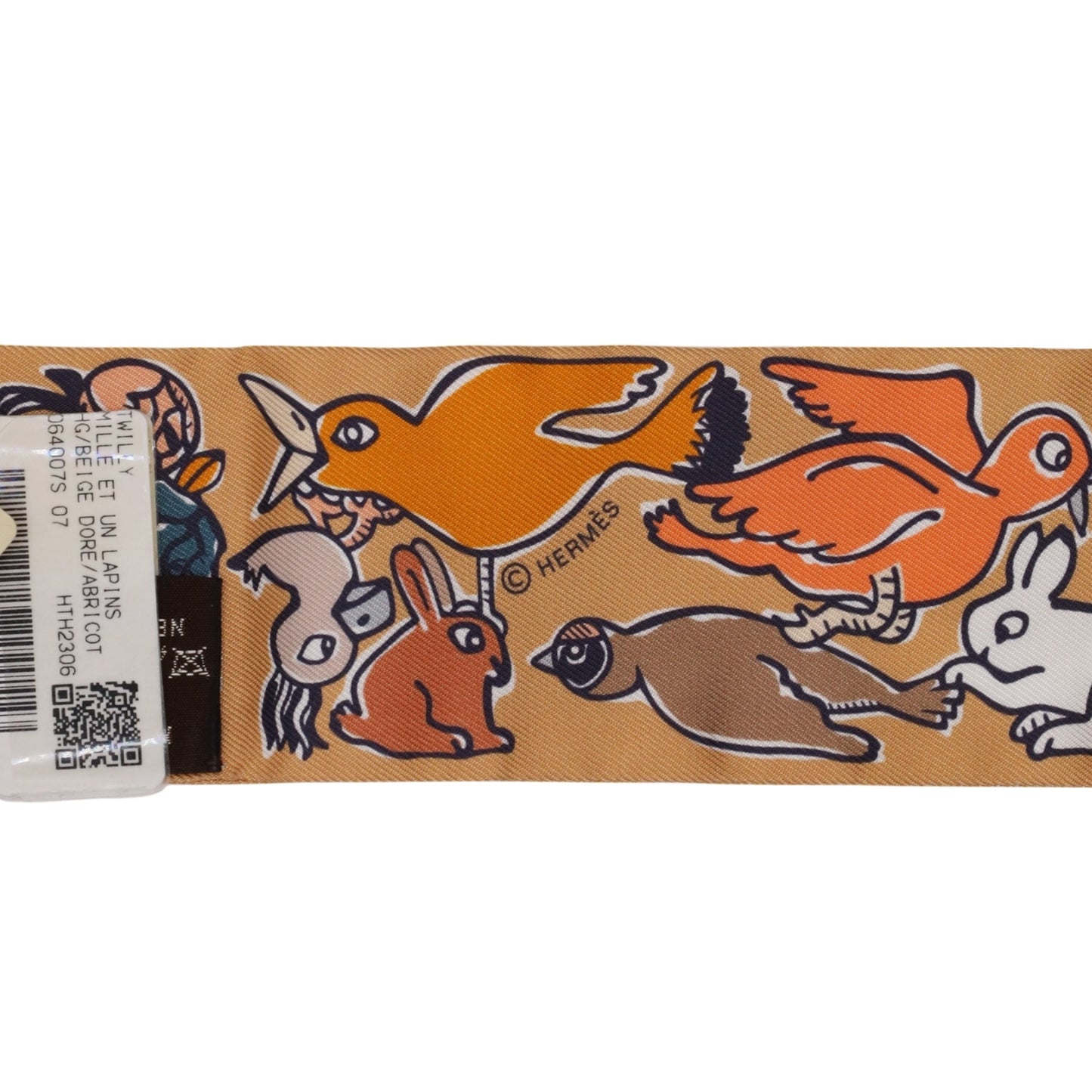 ツイリー 千と一のウサギ シルク ベージュ