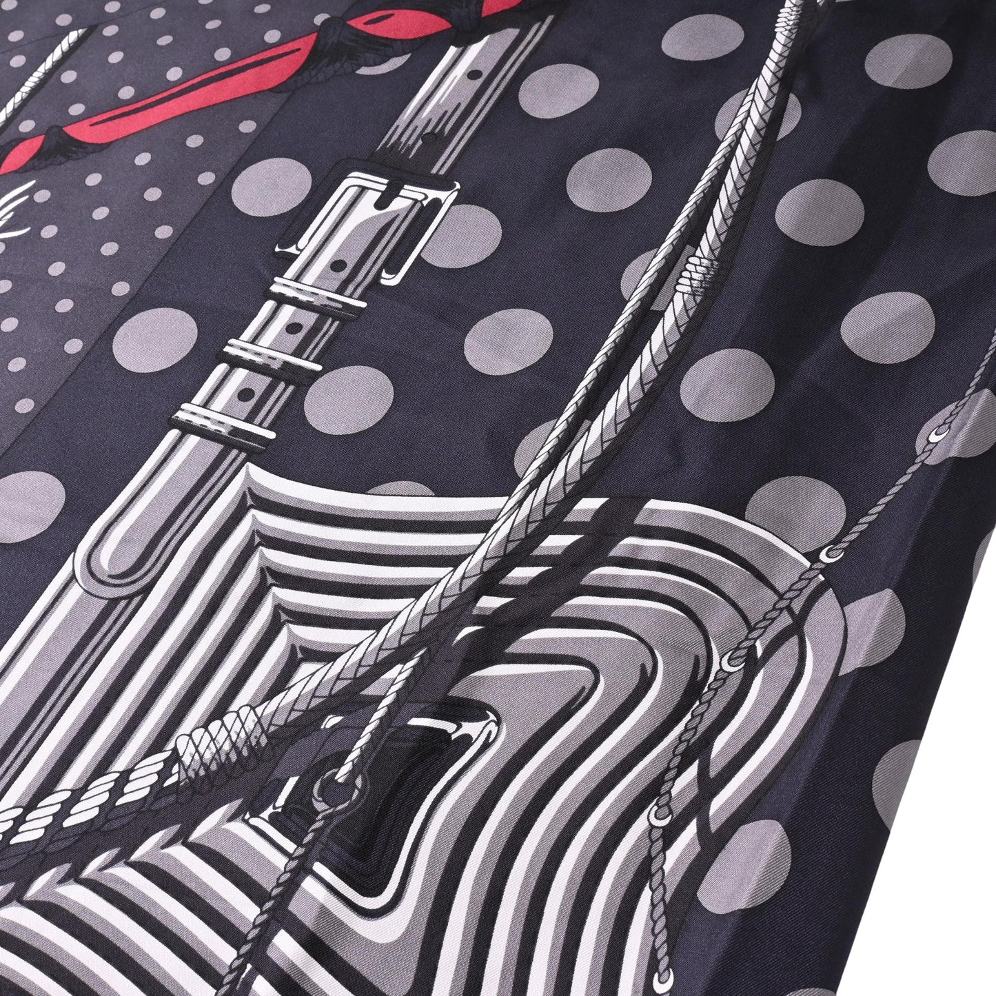 HERMES ワンピース クリック クラック カシミヤ シルク グレー 34