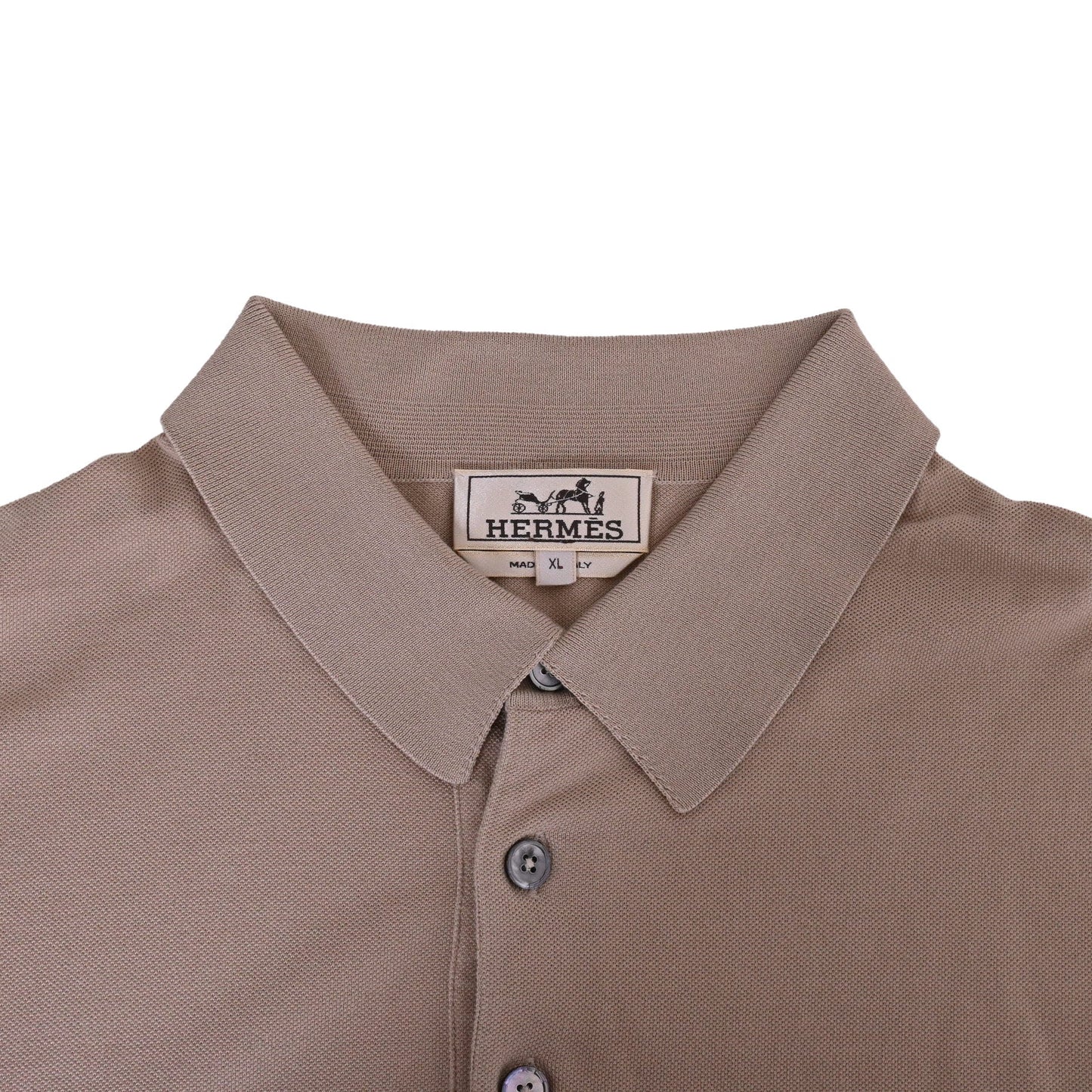 Polo shirt H logo cotton beige XL