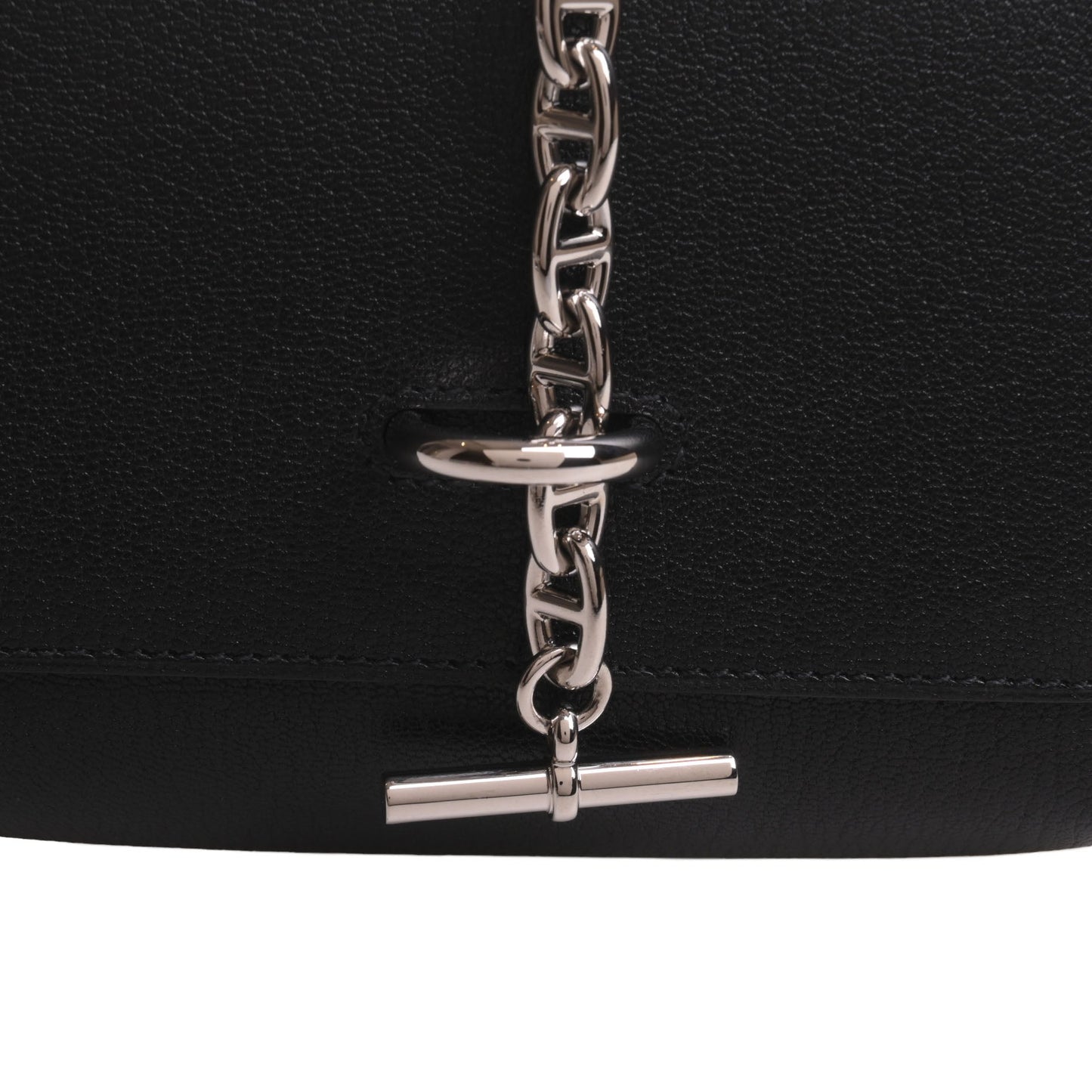 Chaine d'Ankle Compact Chevre Black SS W engraved