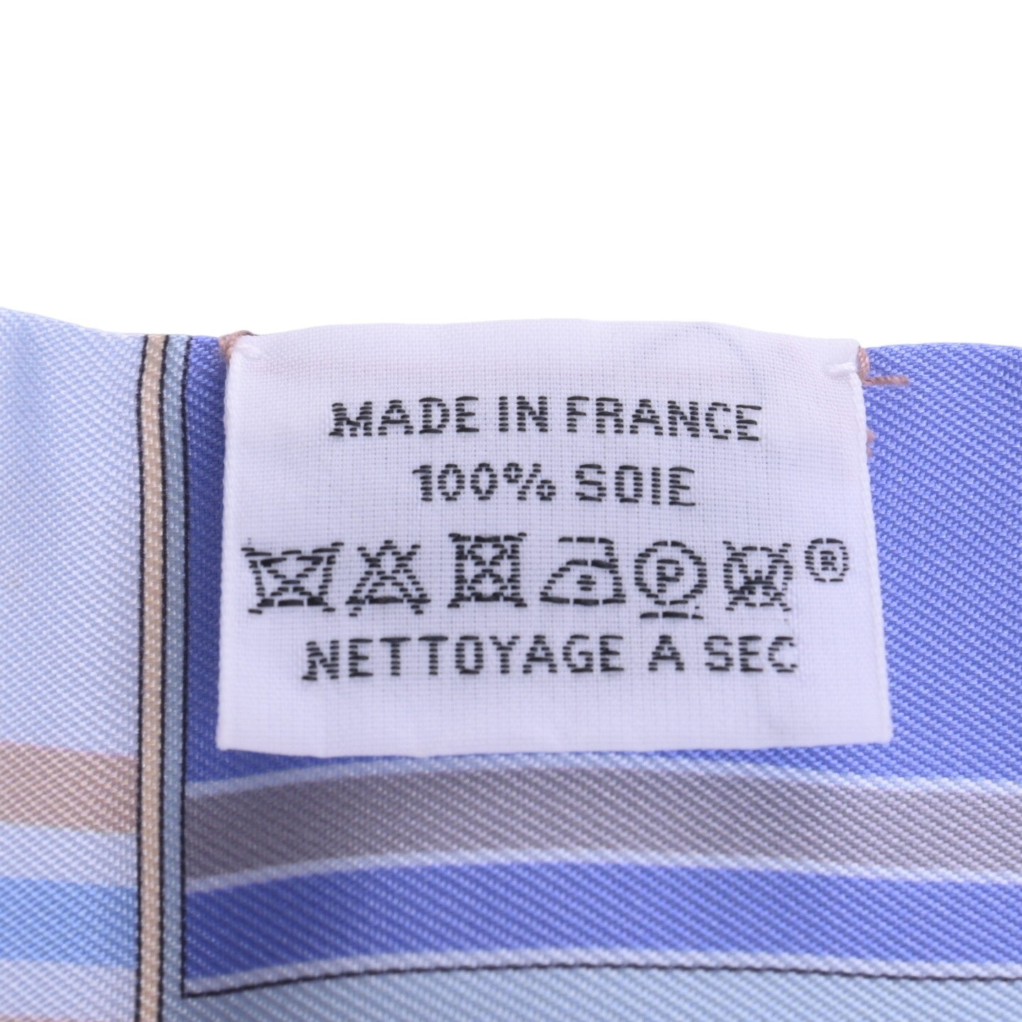 HERMES ツイリー 新・馬着 シルク ブルー