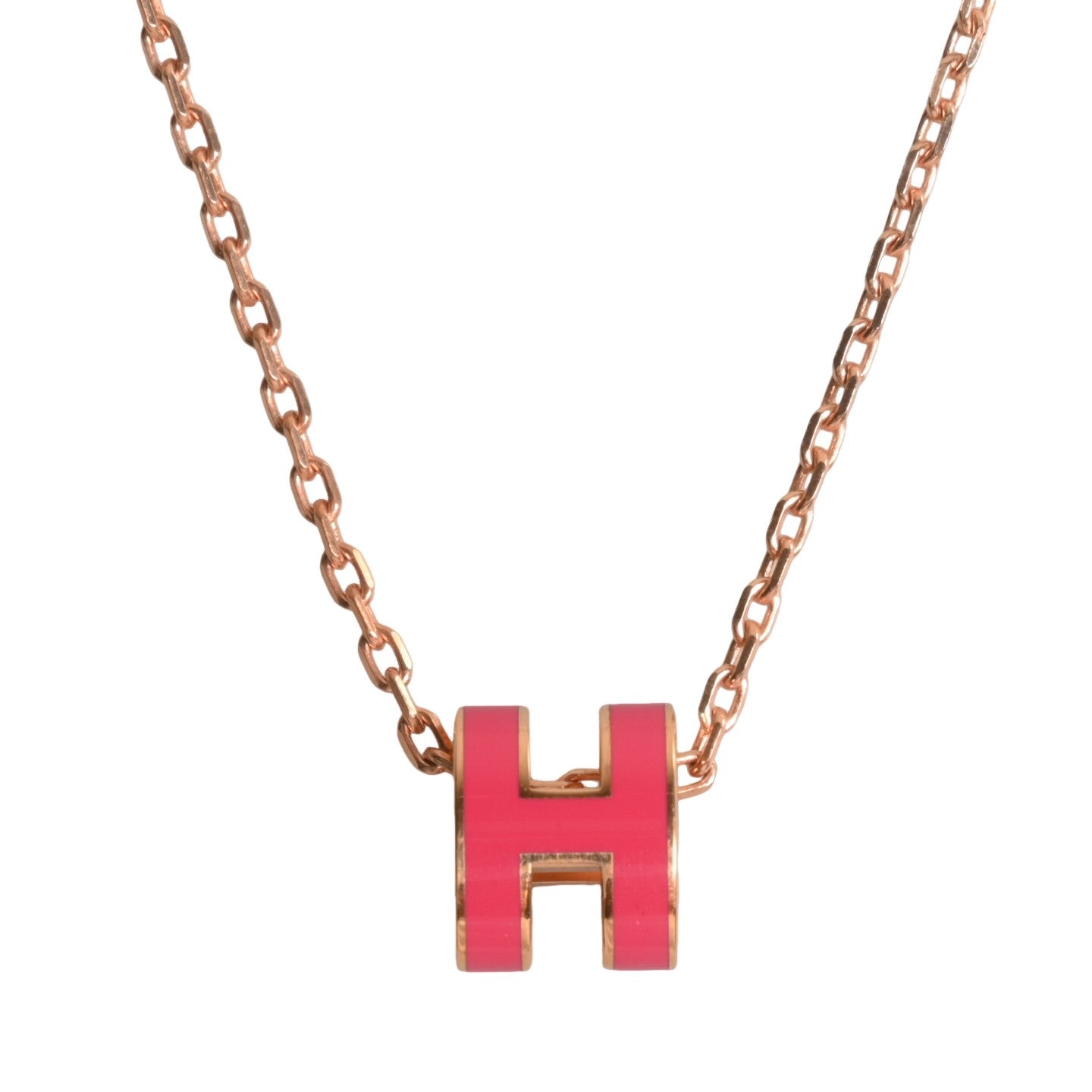 HERMES ポップアッシュミニ ネックレス ローズエクストリーム PG