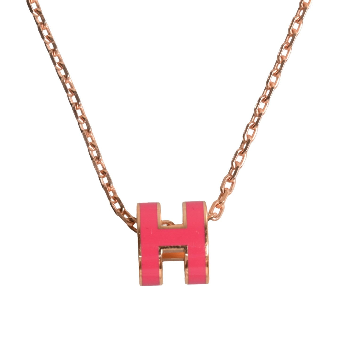 HERMES ポップアッシュミニ ネックレス ローズエクストリーム PG