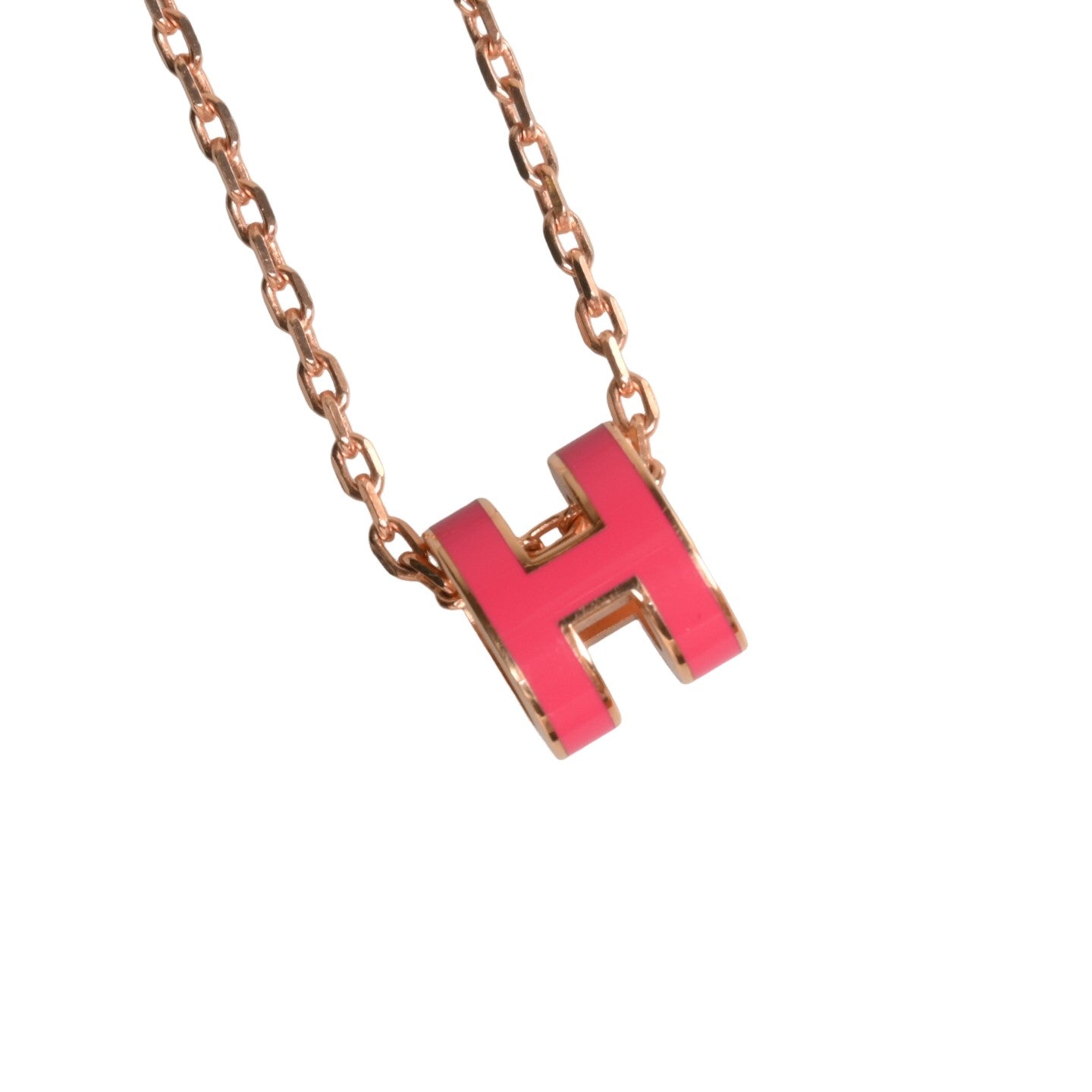 HERMES ポップアッシュミニ ネックレス ローズエクストリーム PG