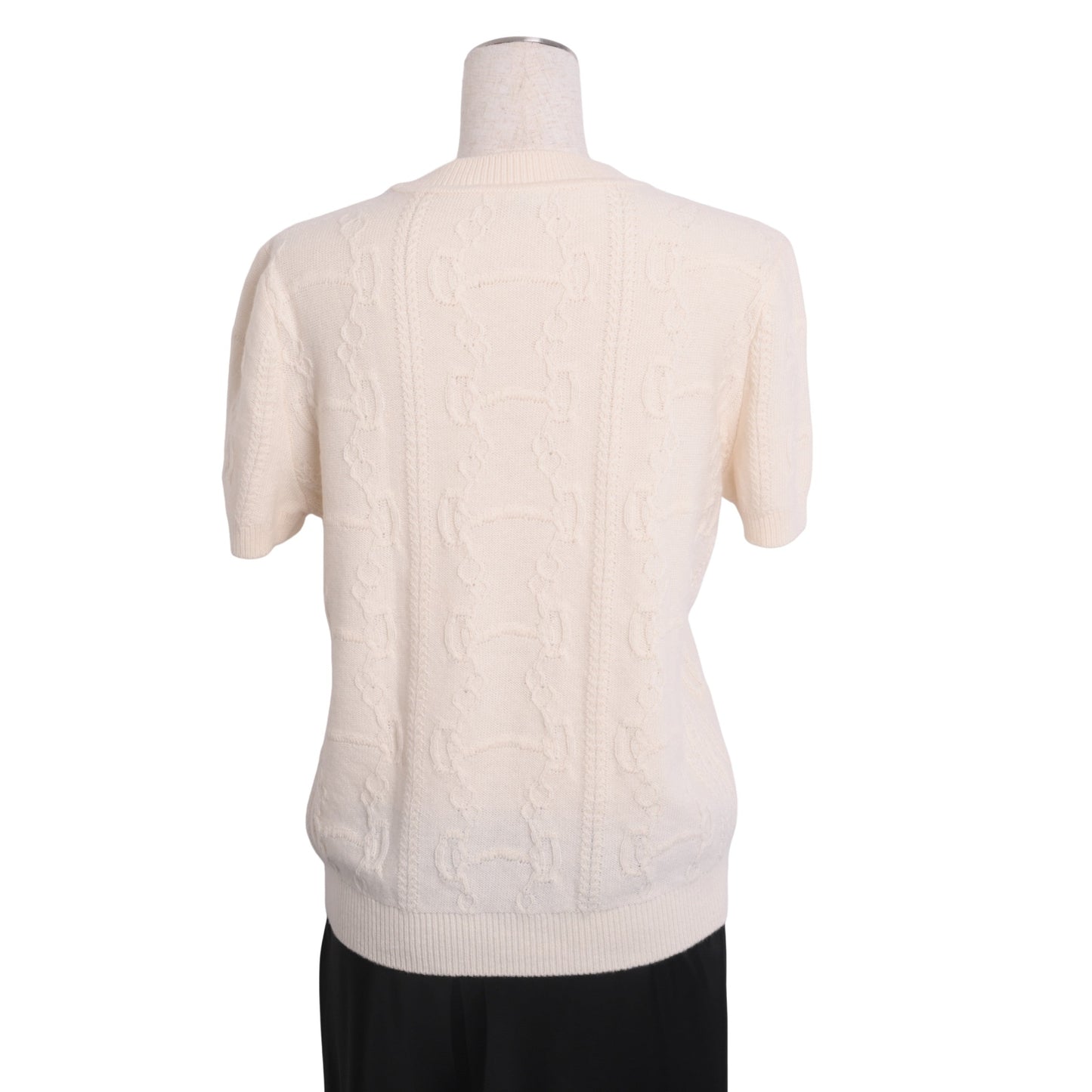 Half sleeve knit wool white 42