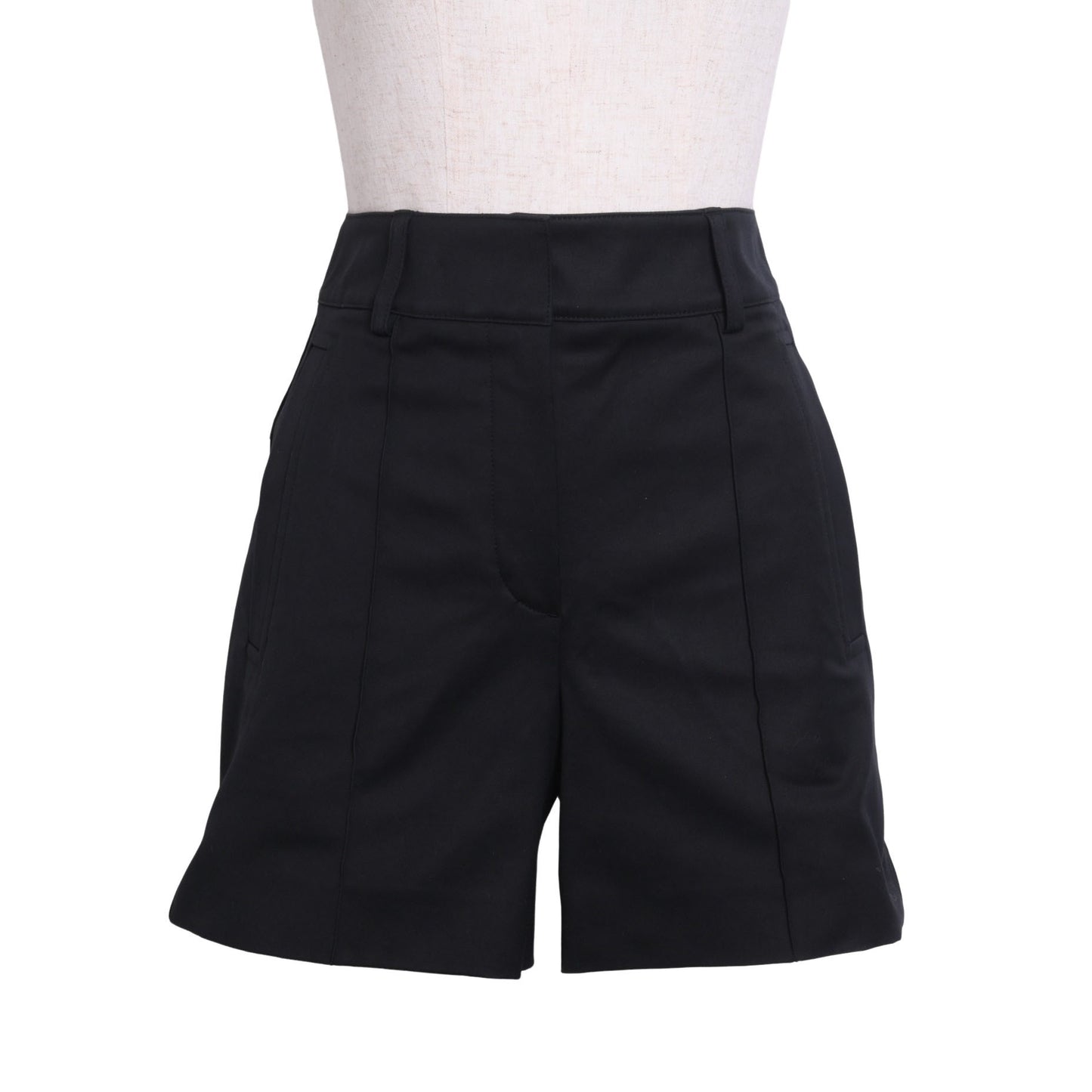 HERMES ショットパンツ コットン 黒 34