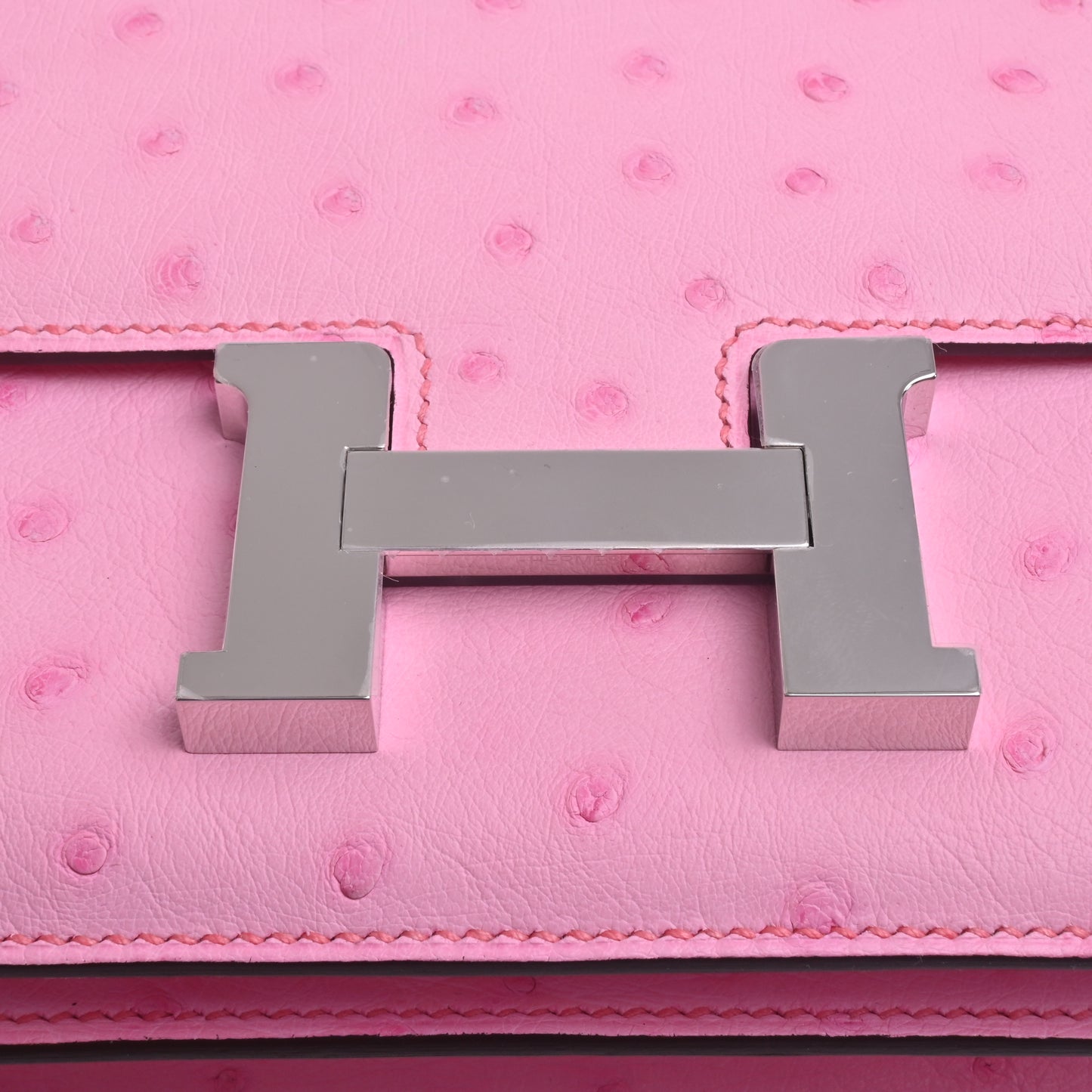 HERMES コンスタンスミニ オーストリッチ ローズバブルガム SS B刻印