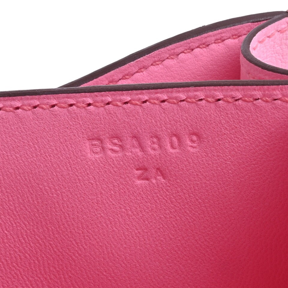 HERMES コンスタンスミニ オーストリッチ ローズバブルガム SS B刻印