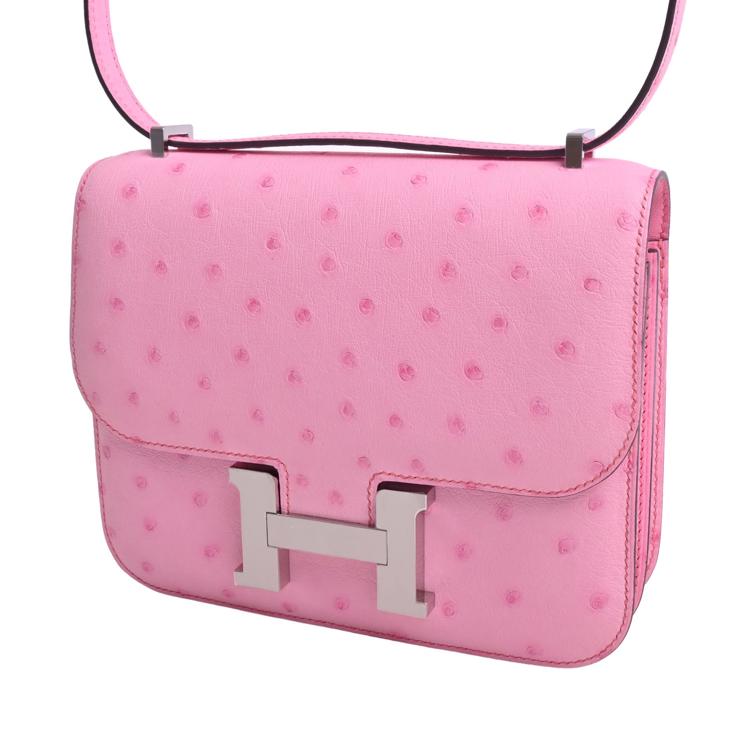 HERMES コンスタンスミニ オーストリッチ ローズバブルガム SS B刻印