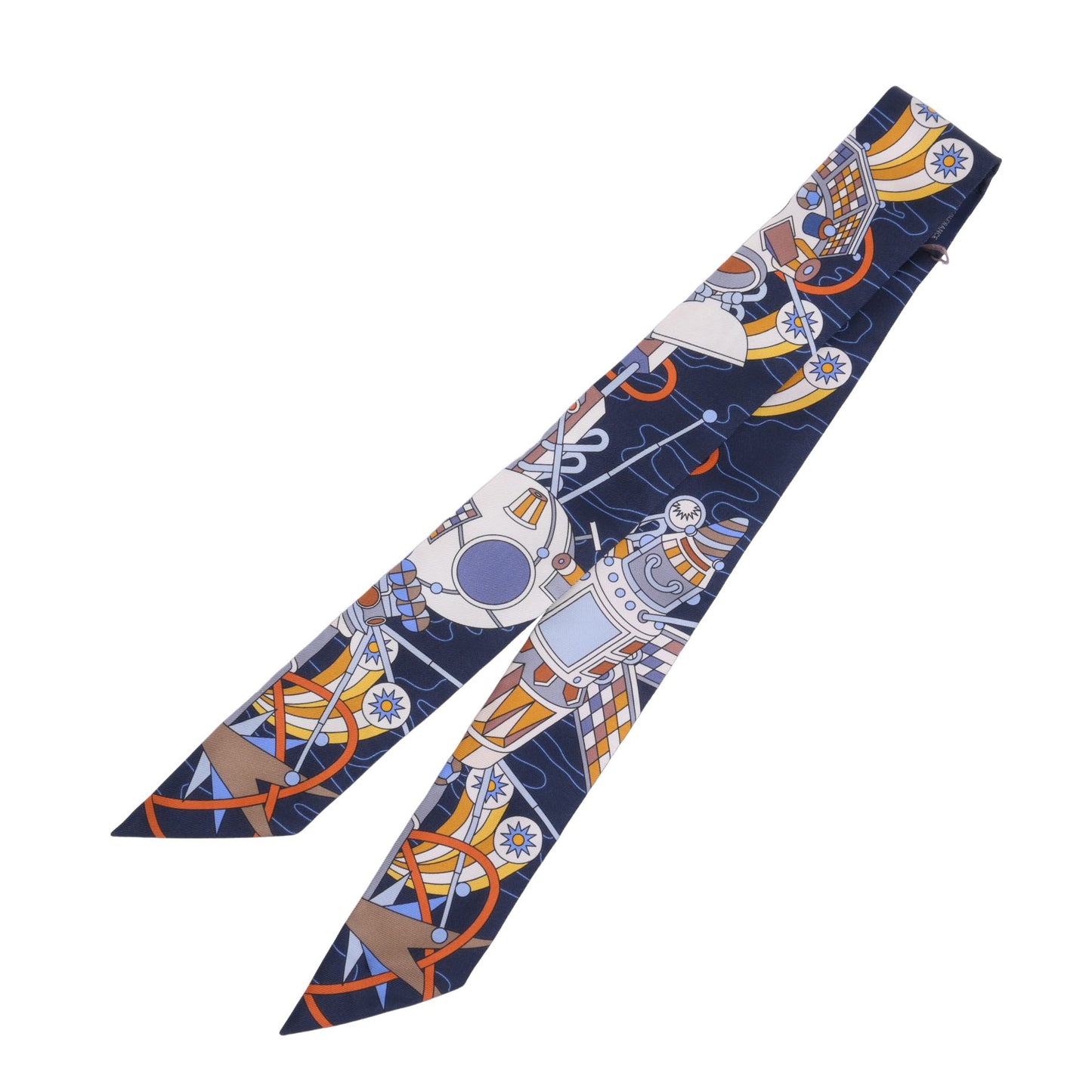 HERMES ツイリー オデッセイ シルク ネイビー