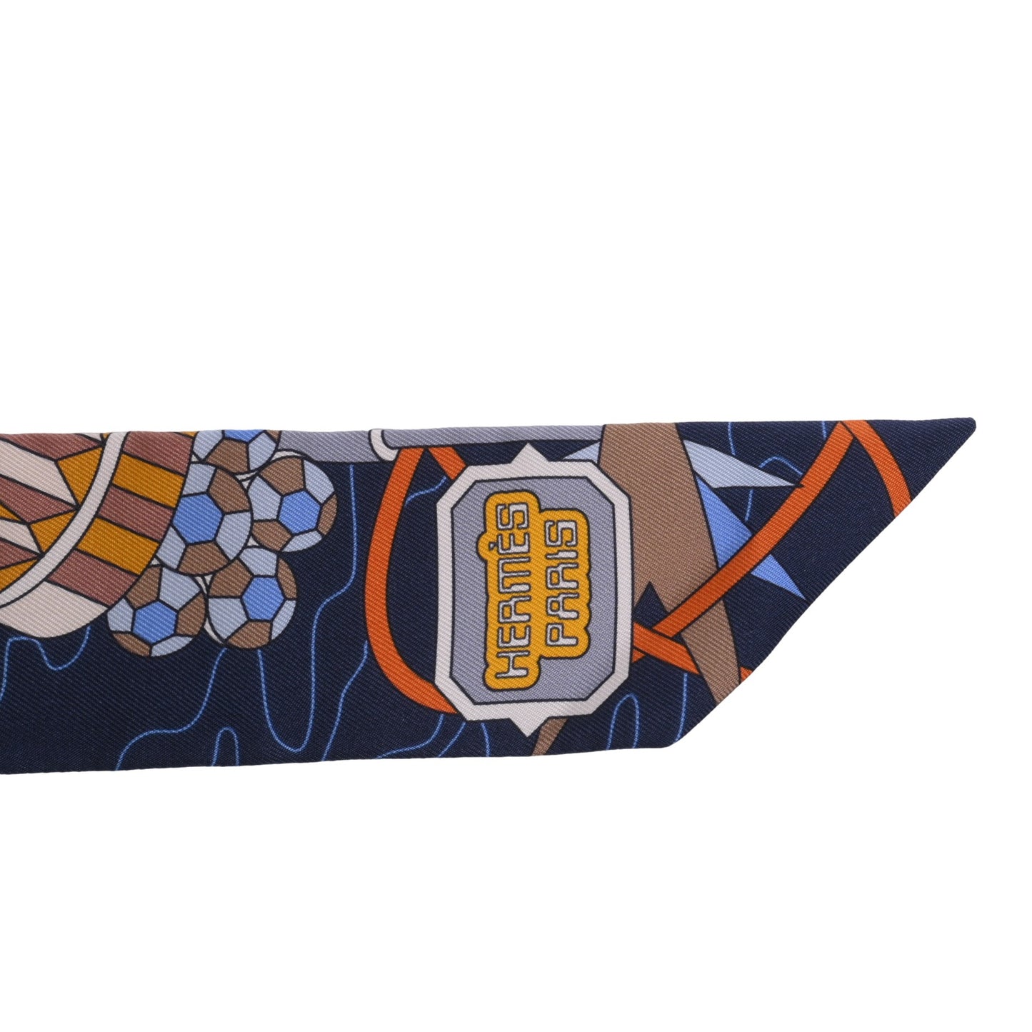 HERMES ツイリー オデッセイ シルク ネイビー