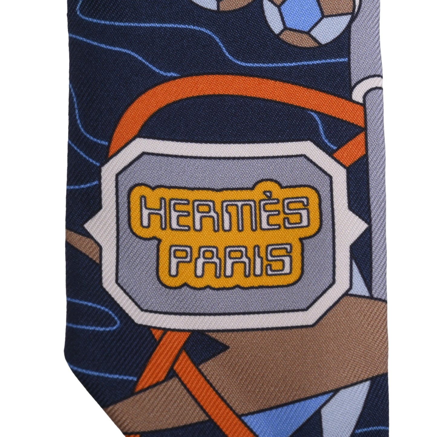 HERMES ツイリー オデッセイ シルク ネイビー