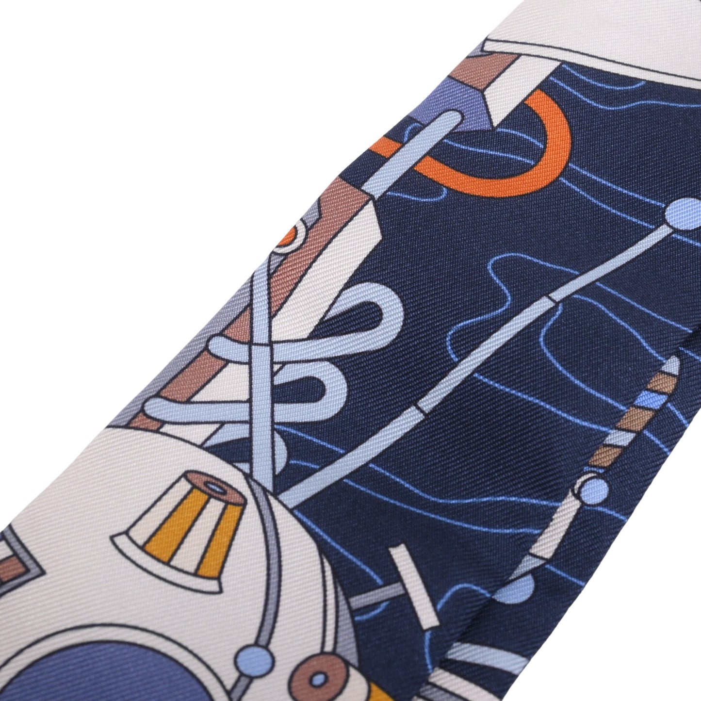 HERMES ツイリー オデッセイ シルク ネイビー