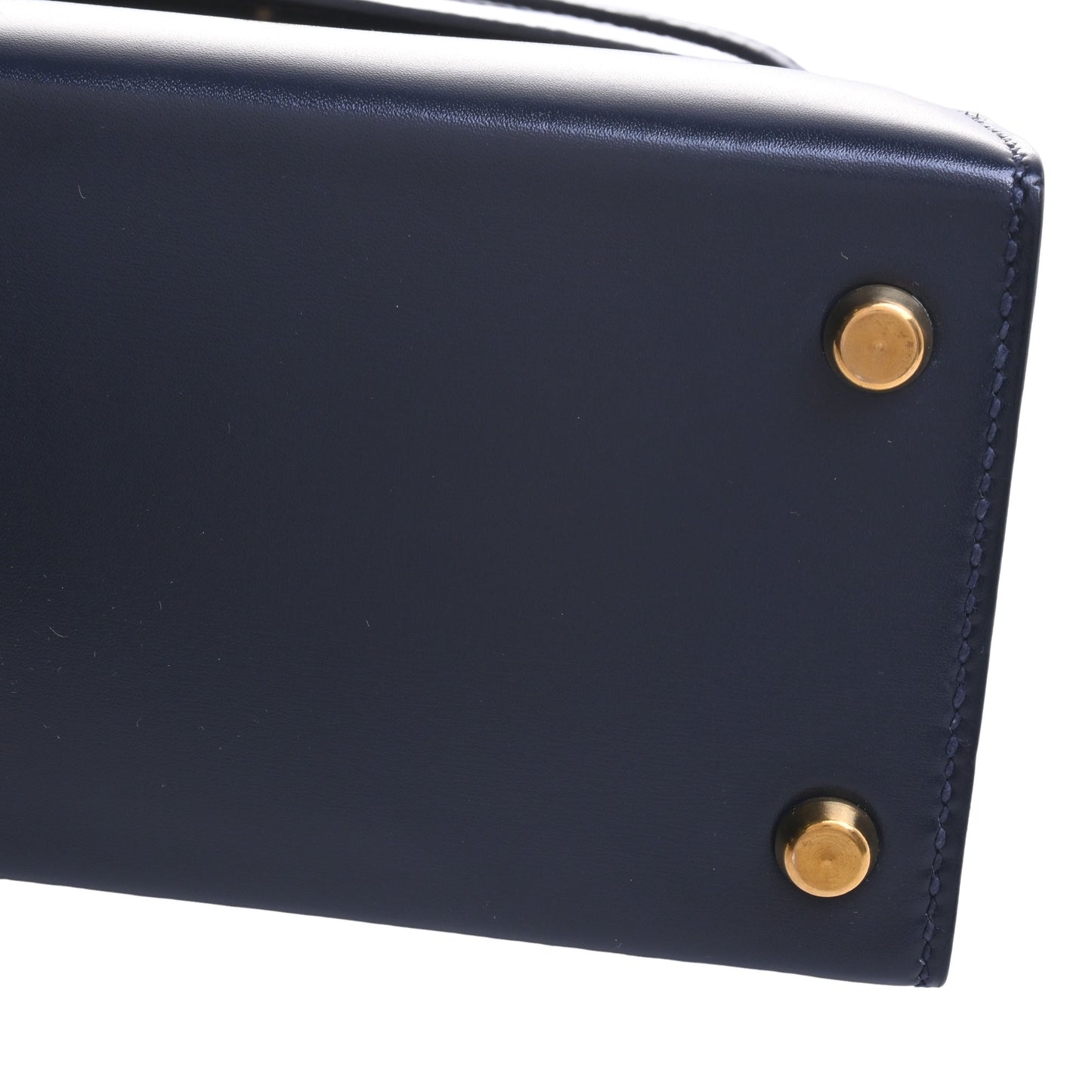HERMES ミニケリー ボックスカーフ ネイビー GP 〇R刻印