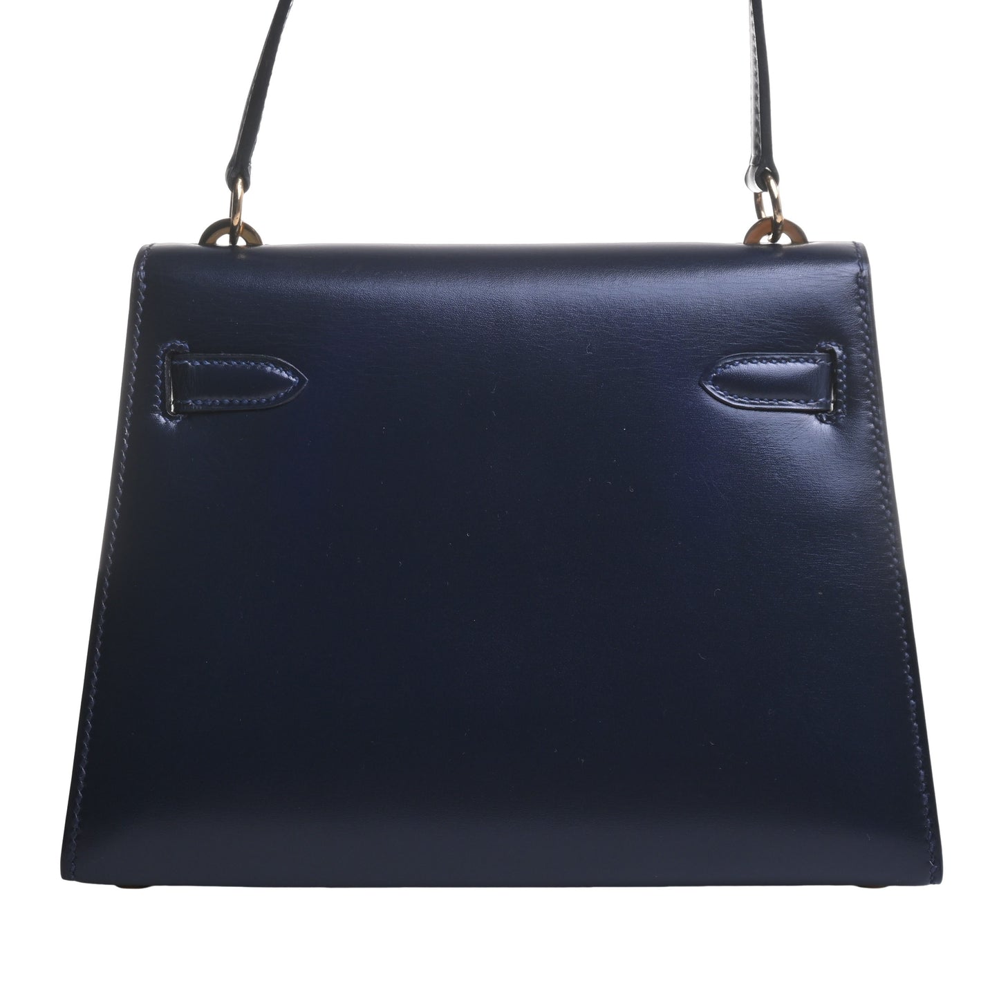 HERMES ミニケリー ボックスカーフ ネイビー GP 〇R刻印