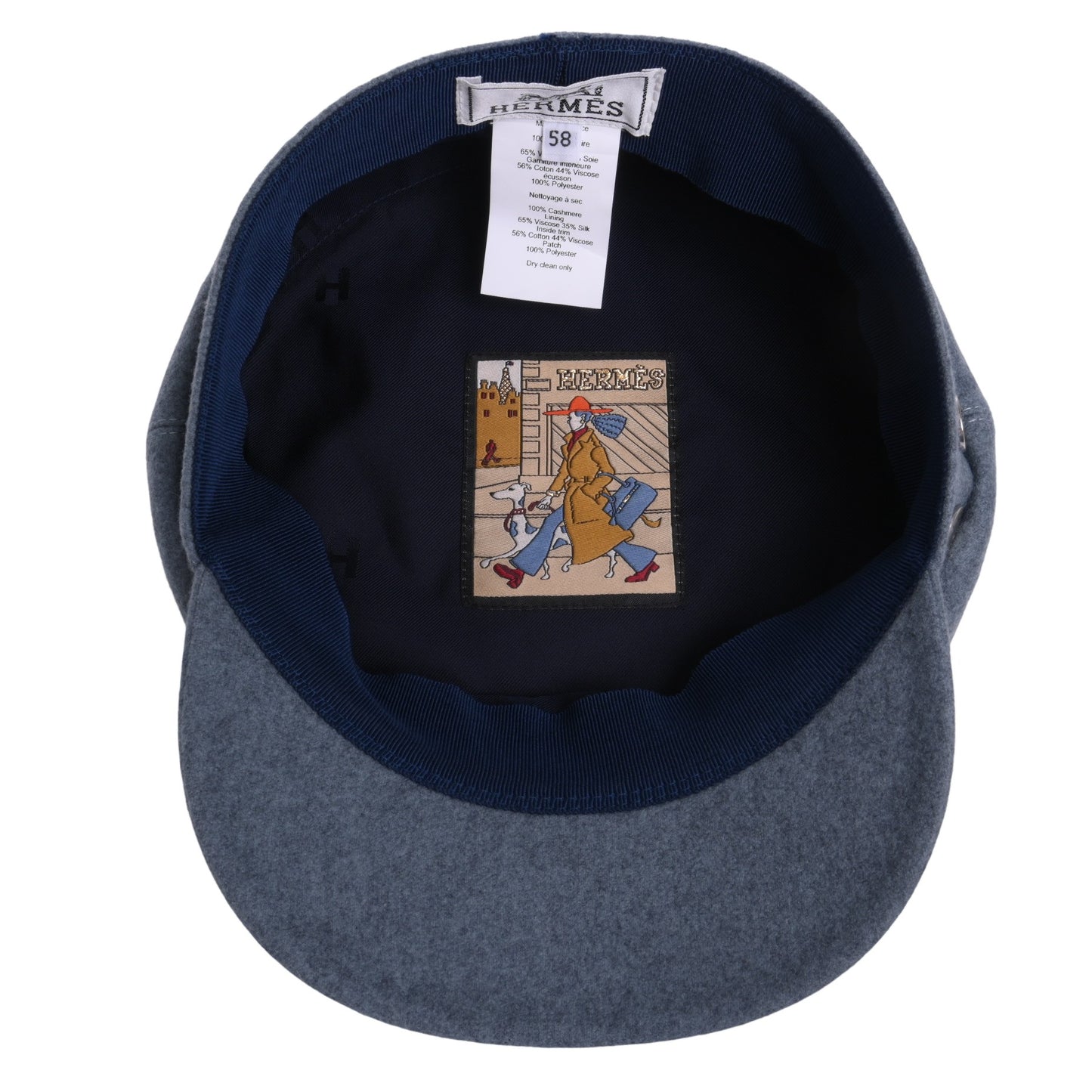HERMES キャスケット セリエ カシミヤ グレー 58