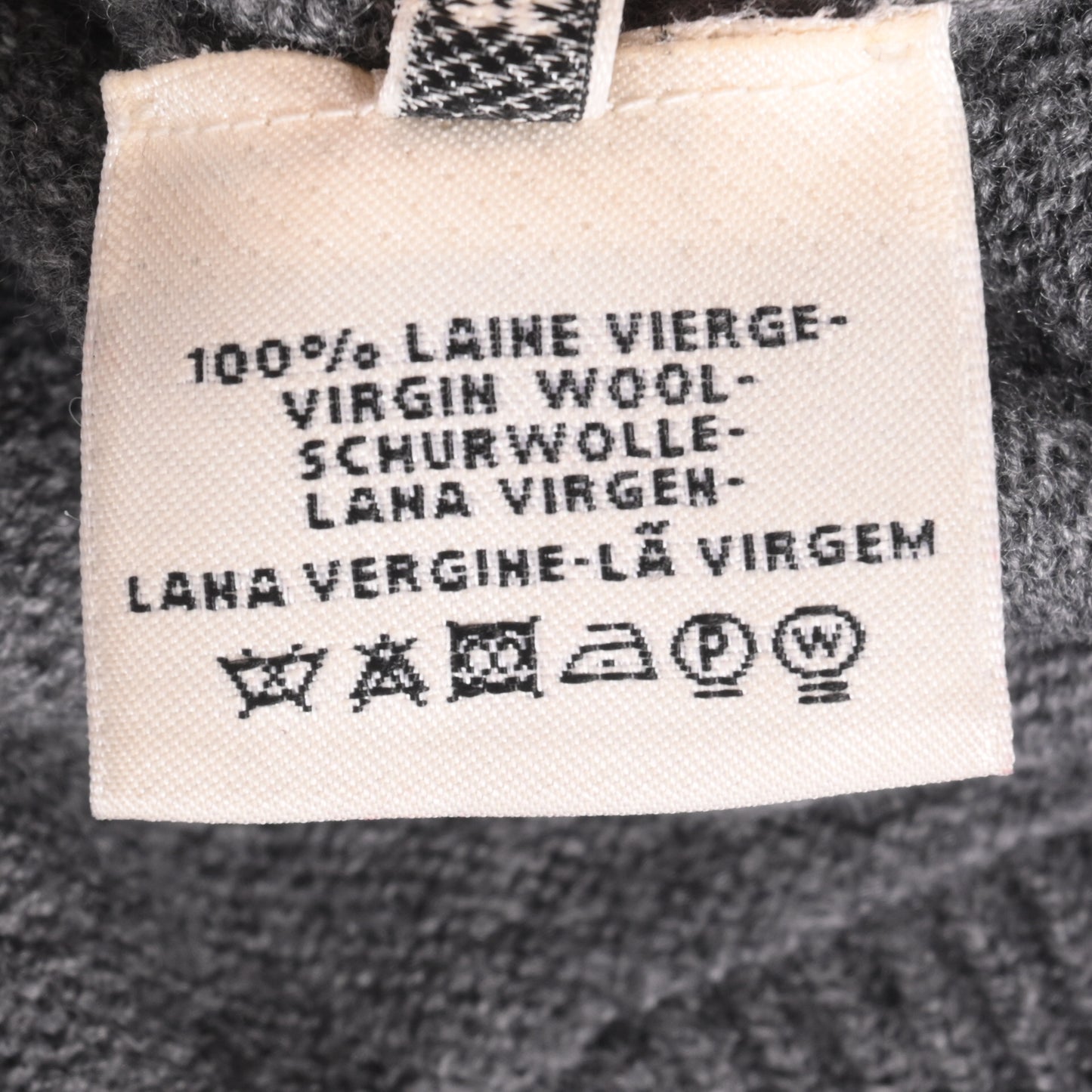 HERMES Vネック ニット ウール グレー 36