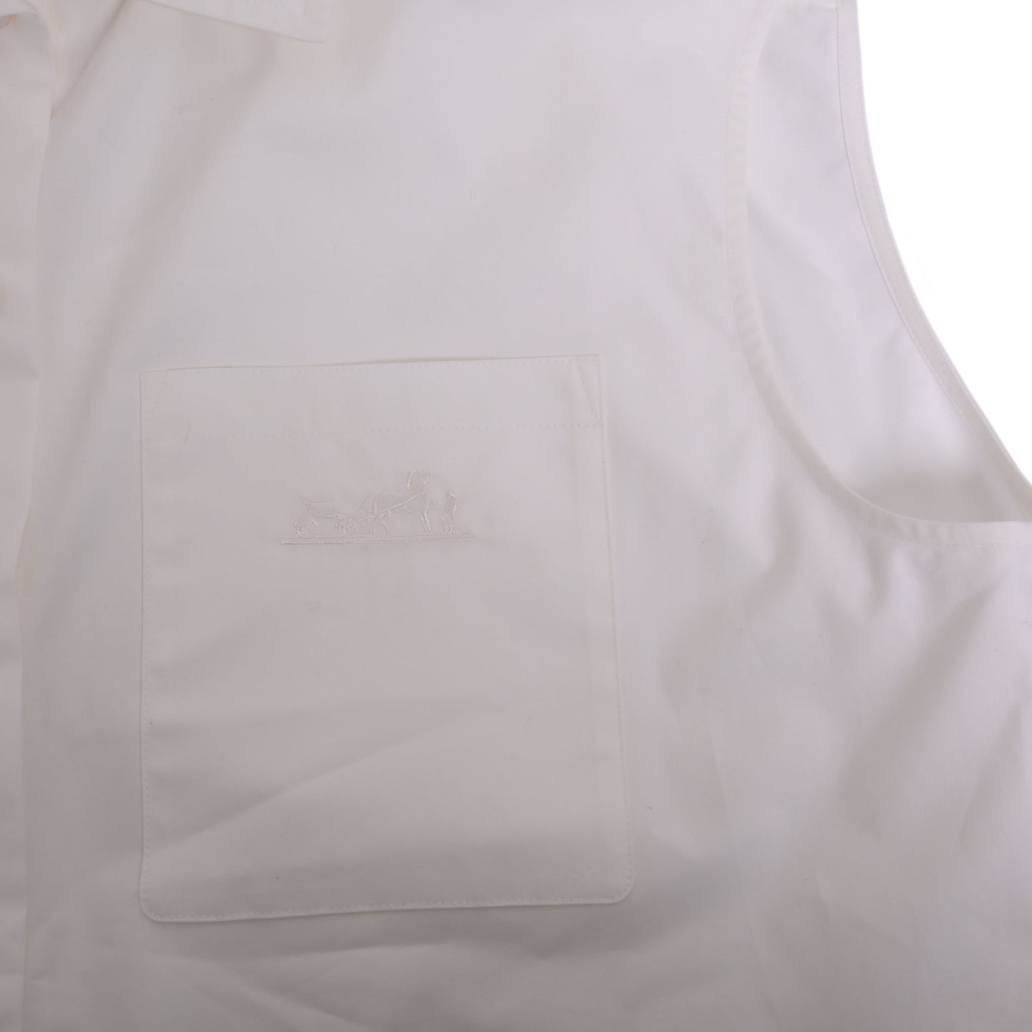 HERMES シャツワンピース コットン 白 38