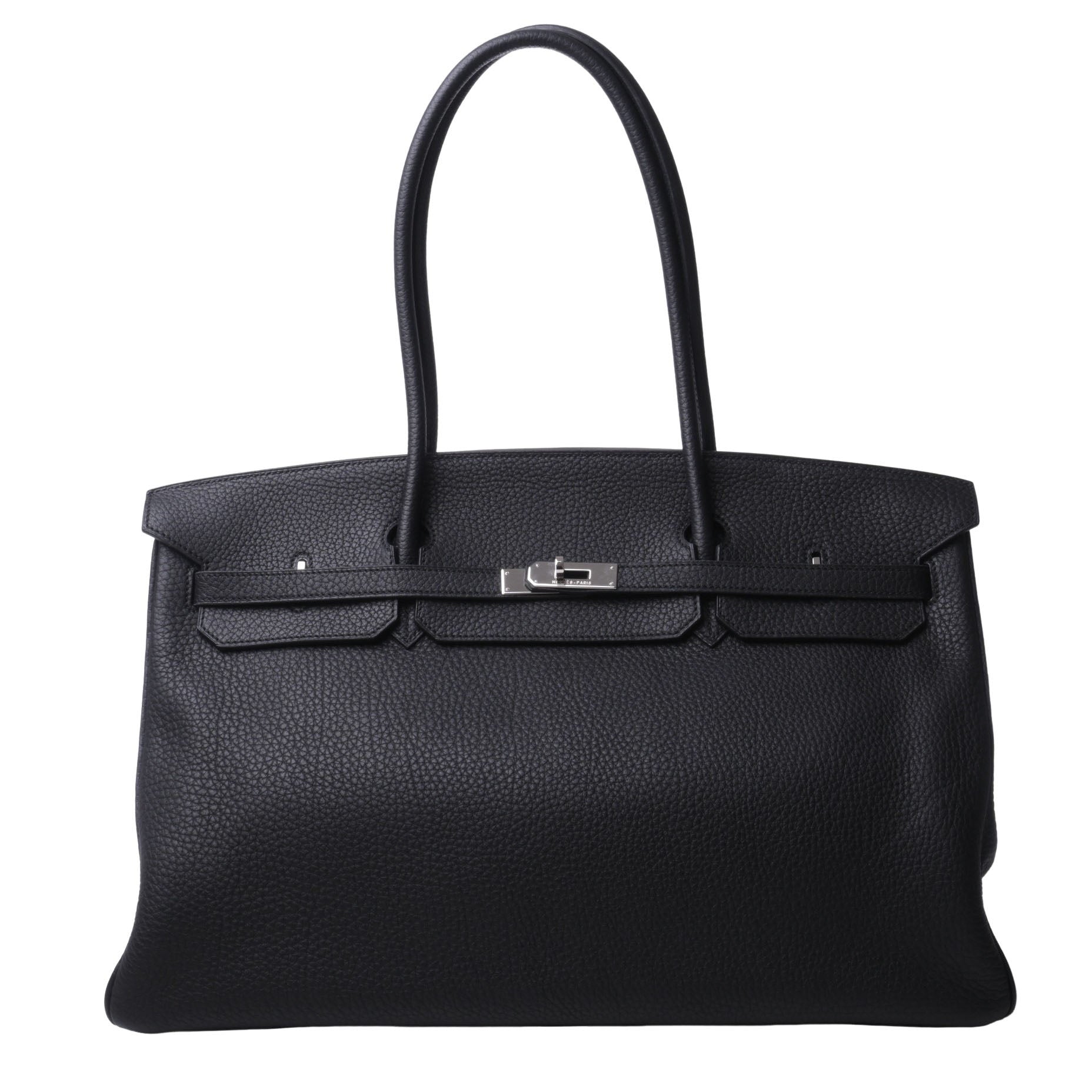 HERMES バーキン45 ロングショルダー フィヨルド 黒 SS □J刻印