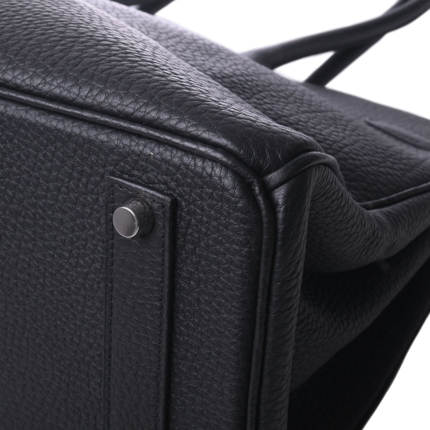 HERMES バーキン45 ロングショルダー フィヨルド 黒 SS □J刻印