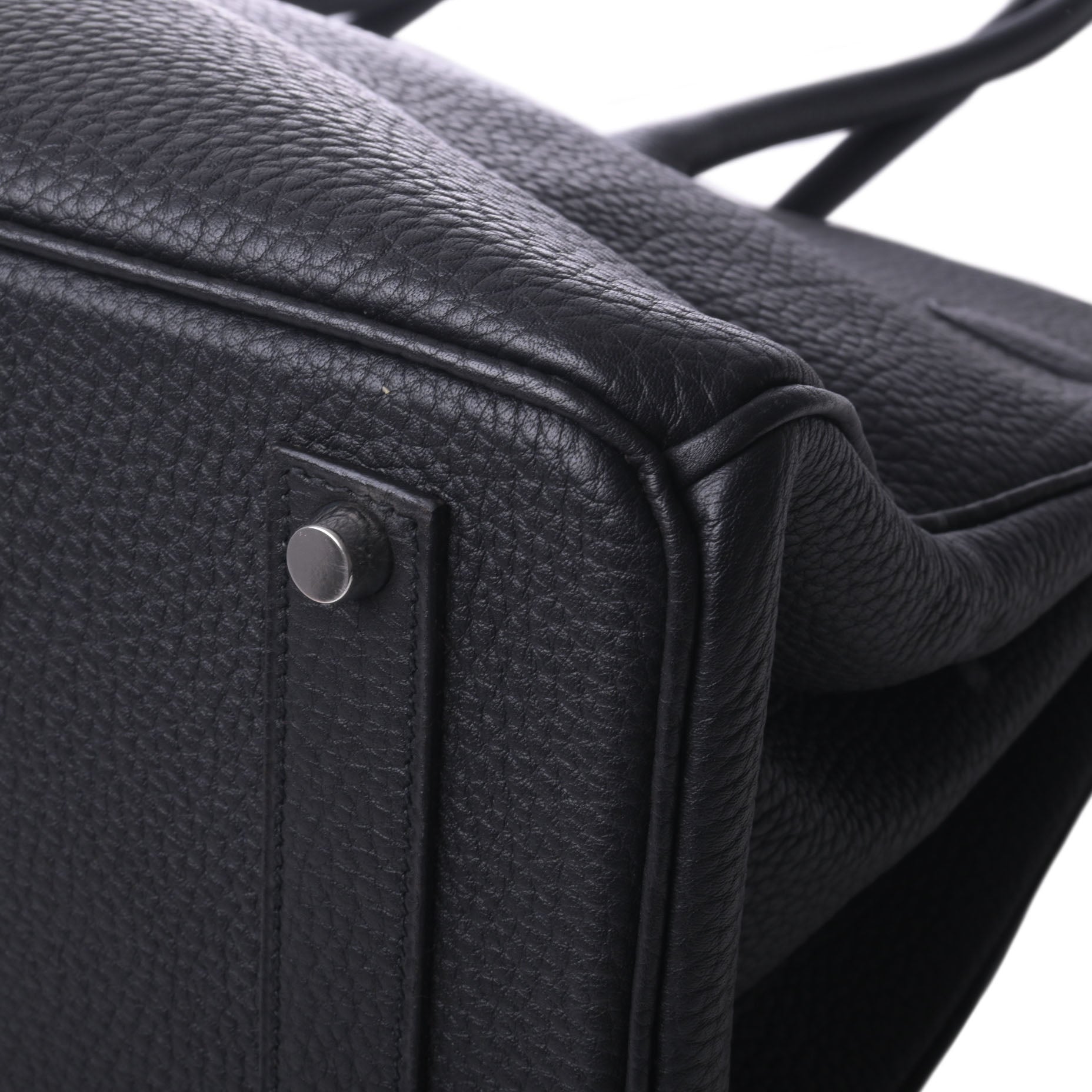 HERMES バーキン45 ロングショルダー フィヨルド 黒 SS □J刻印