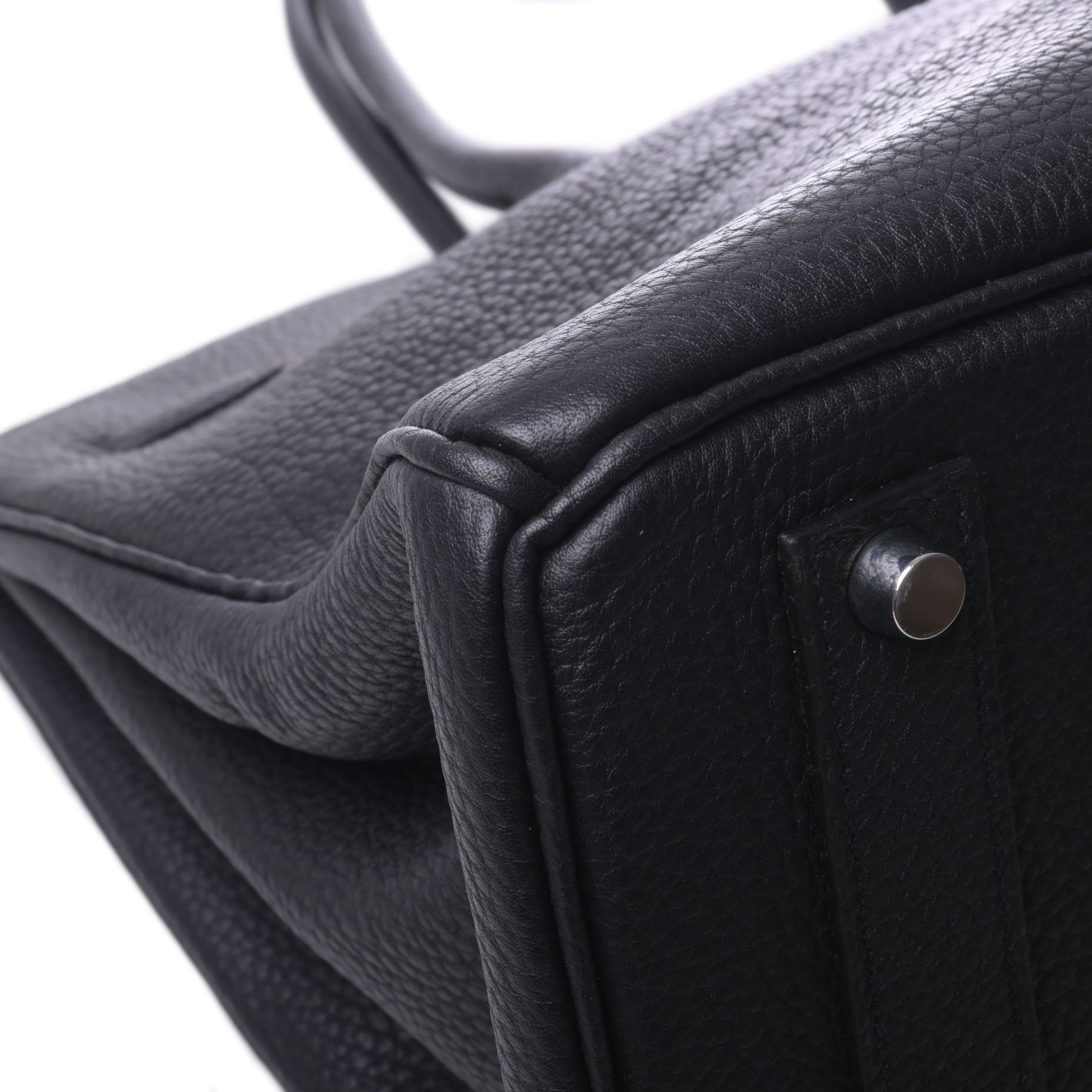 HERMES バーキン45 ロングショルダー フィヨルド 黒 SS □J刻印