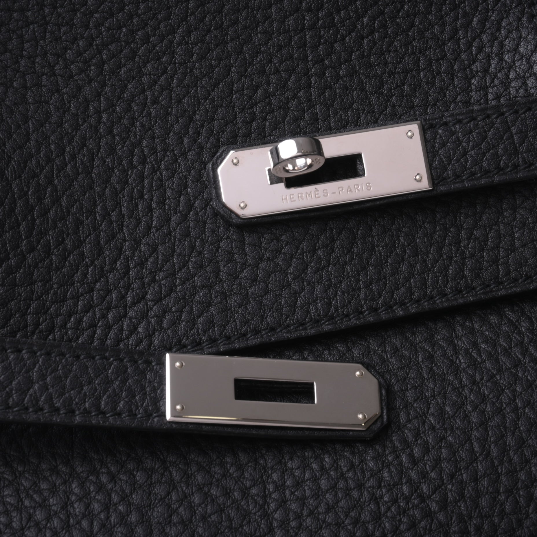 HERMES バーキン45 ロングショルダー フィヨルド 黒 SS □J刻印