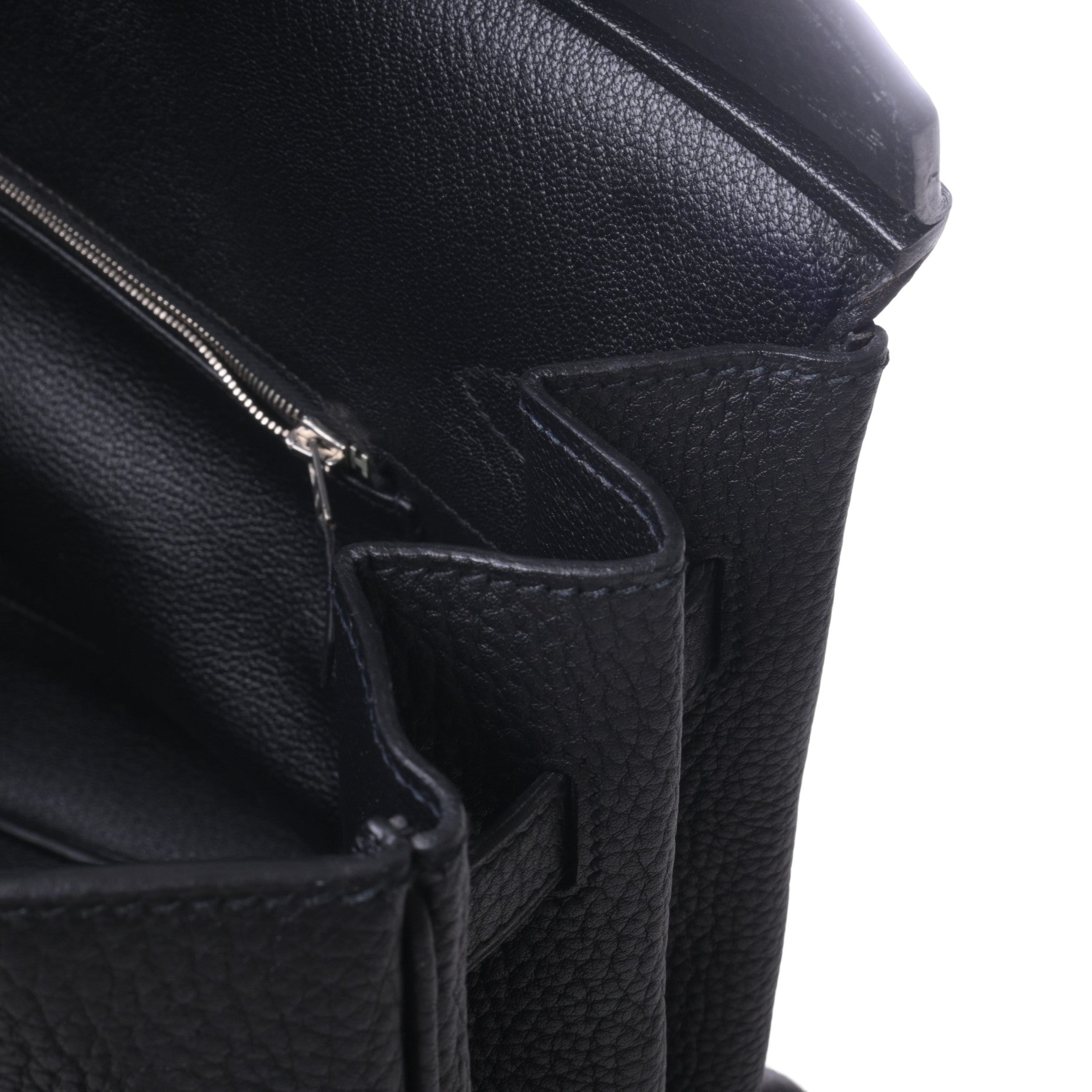 HERMES バーキン45 ロングショルダー フィヨルド 黒 SS □J刻印