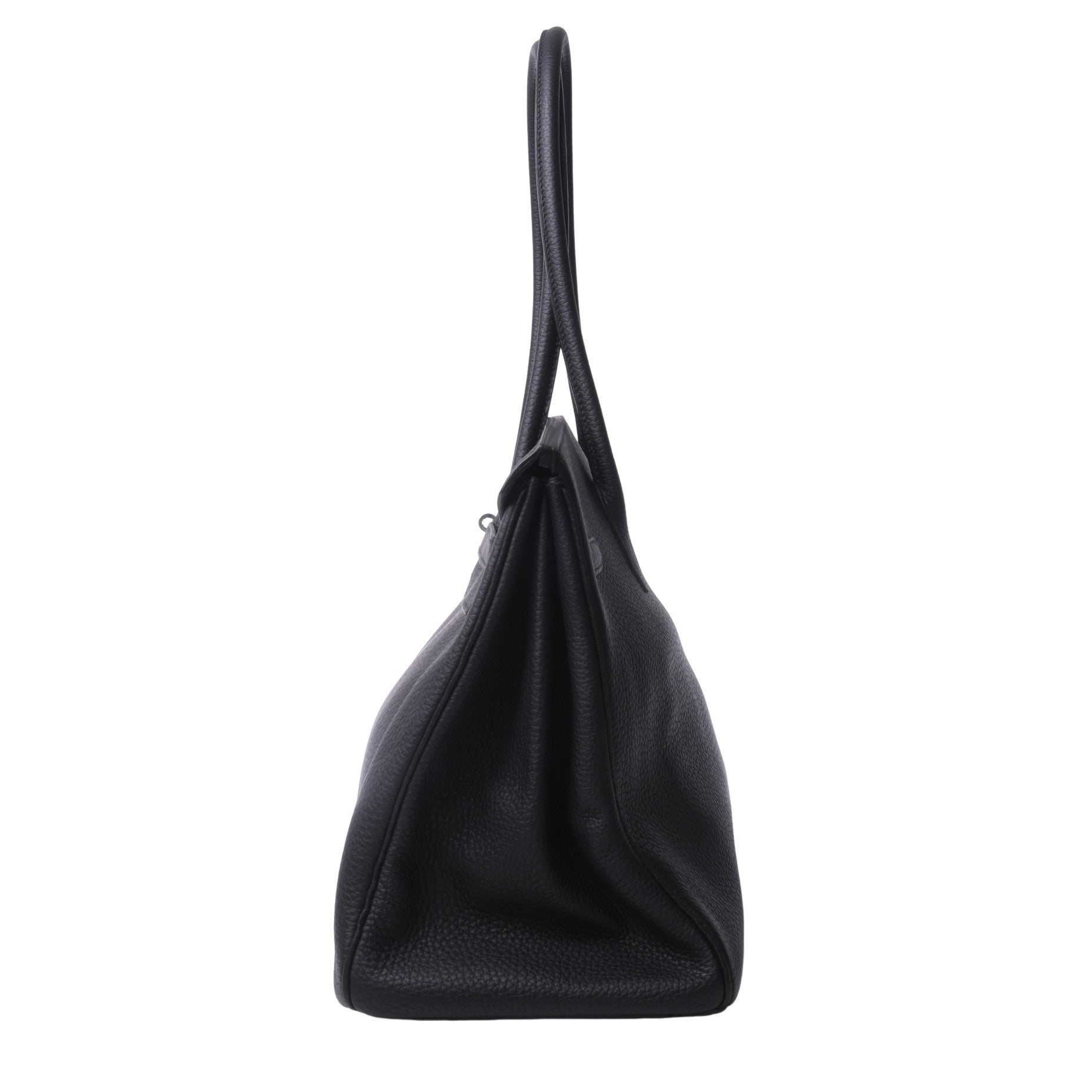 HERMES バーキン45 ロングショルダー フィヨルド 黒 SS □J刻印