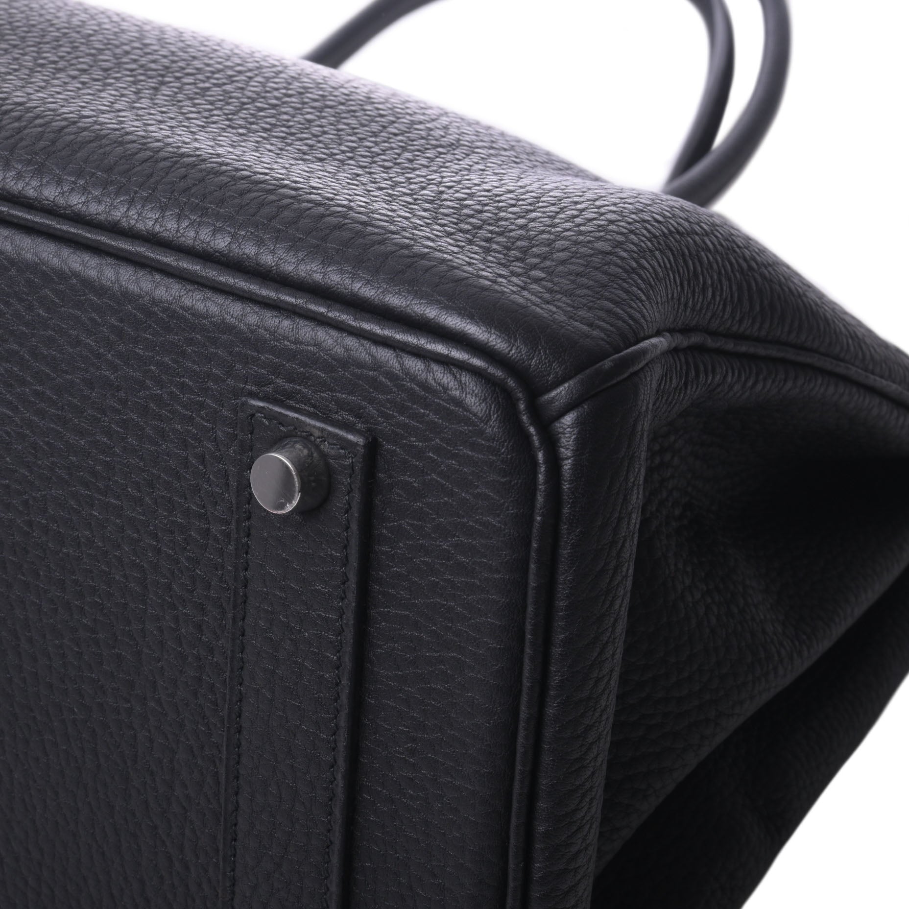 HERMES バーキン45 ロングショルダー フィヨルド 黒 SS □J刻印