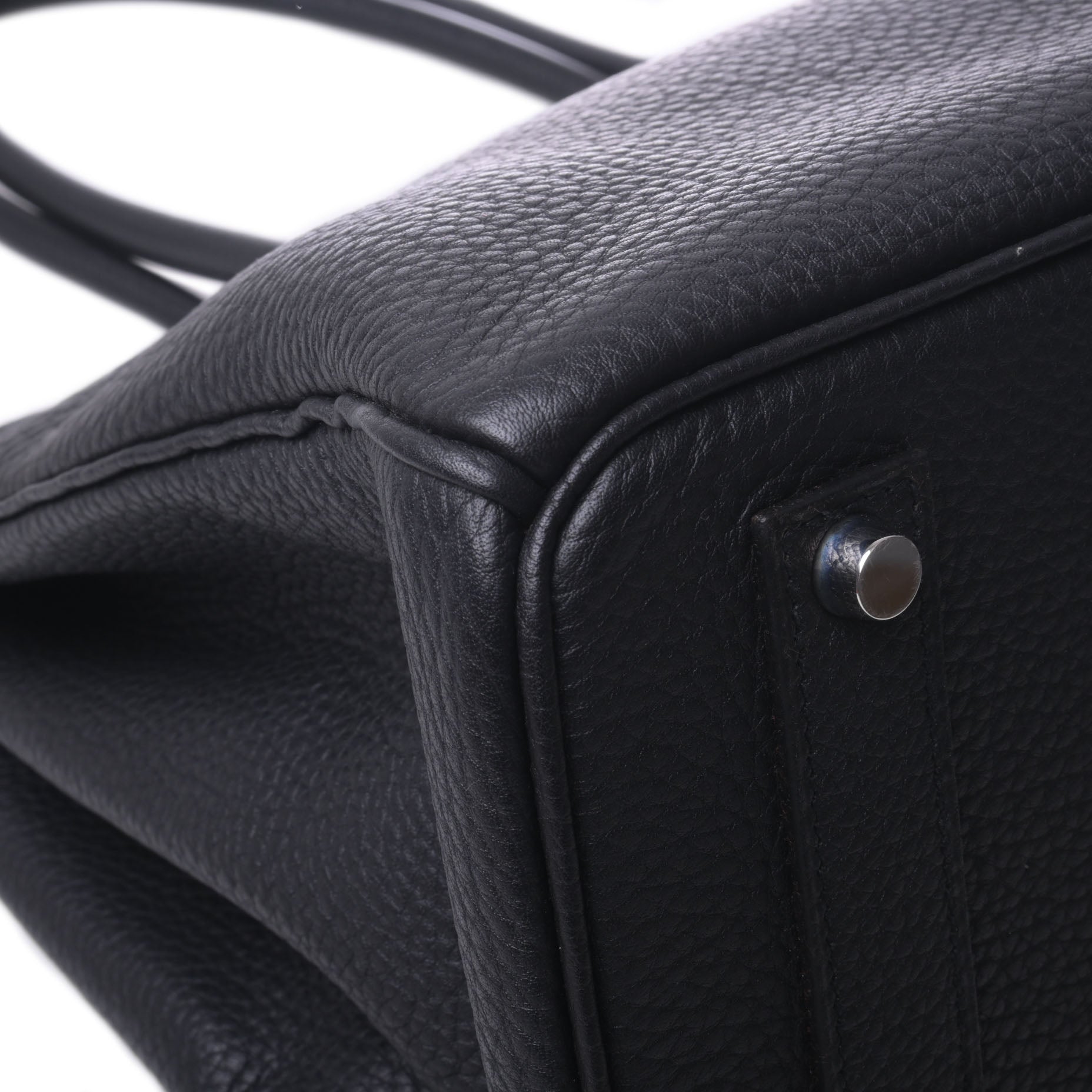 HERMES バーキン45 ロングショルダー フィヨルド 黒 SS □J刻印