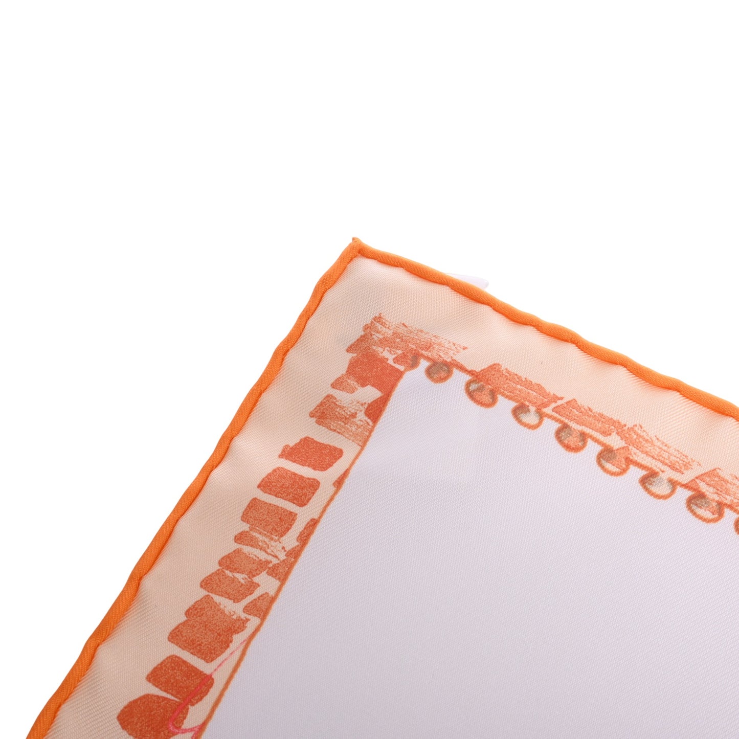 HERMES カレ90 シュヴァロスコーブ シルク オレンジ