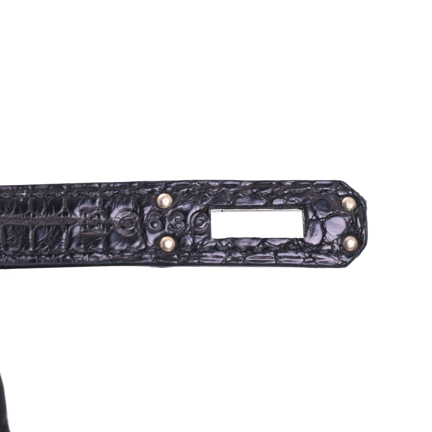 HERMES バーキン25 アリゲーターマット 黒 SS □R刻印