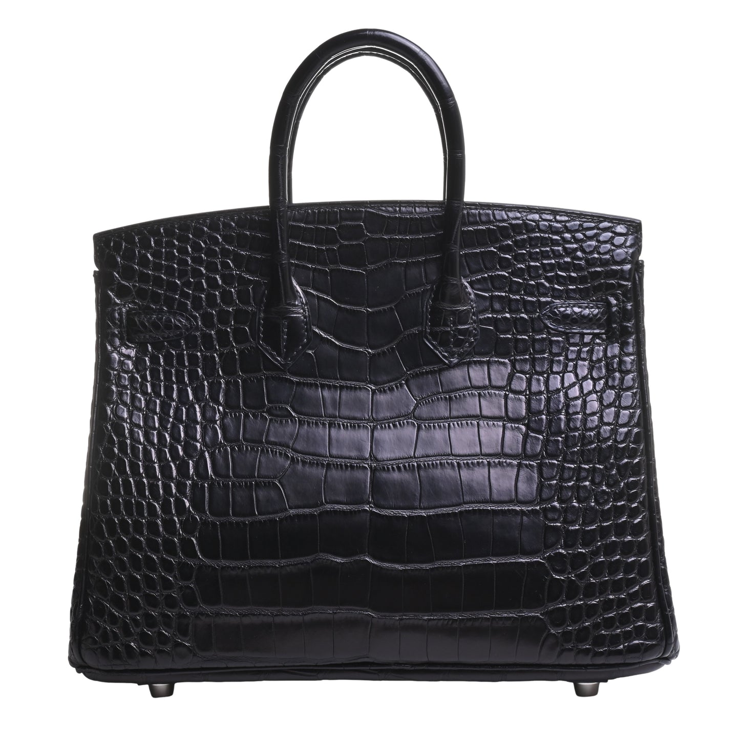 HERMES バーキン25 アリゲーターマット 黒 SS □R刻印
