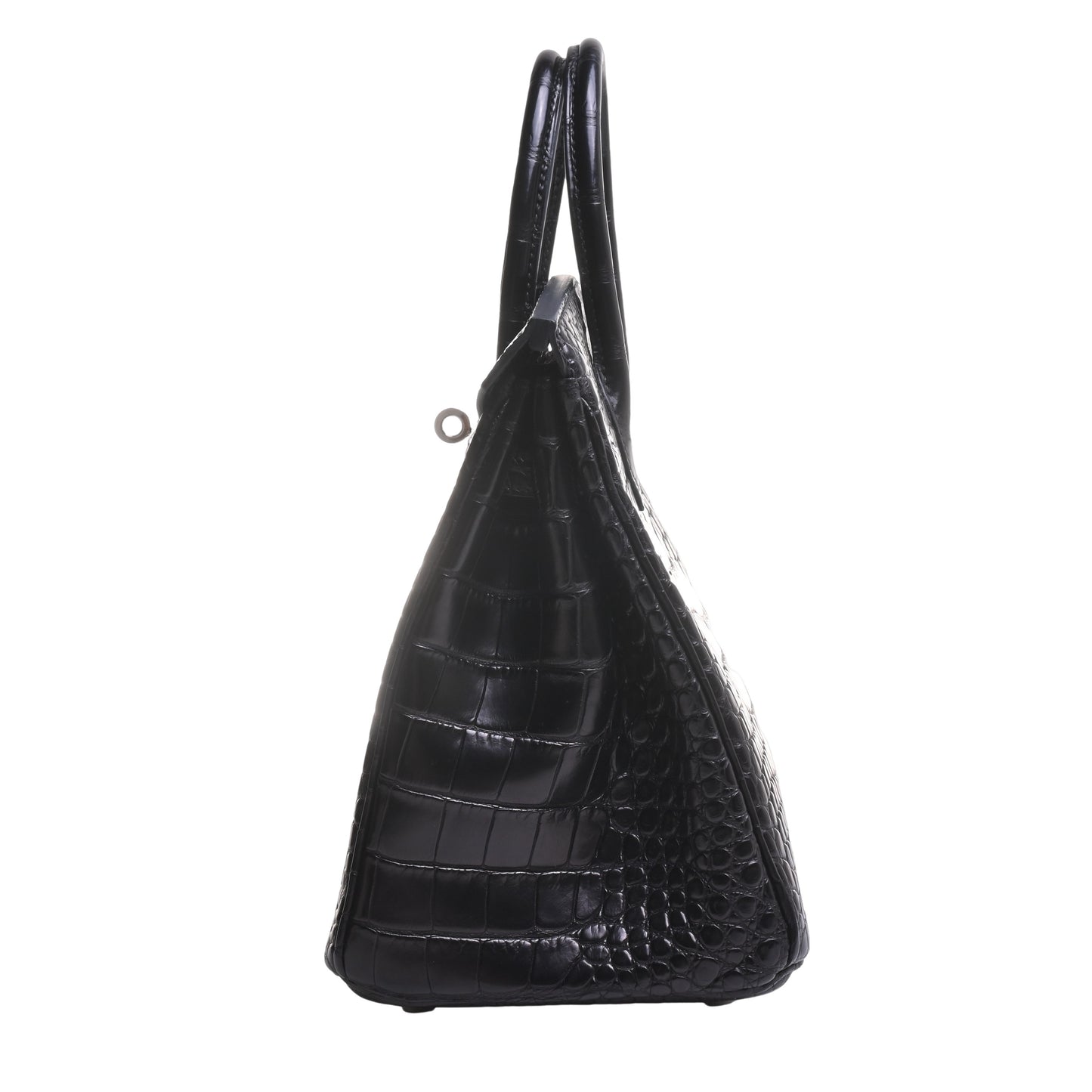 HERMES バーキン25 アリゲーターマット 黒 SS □R刻印