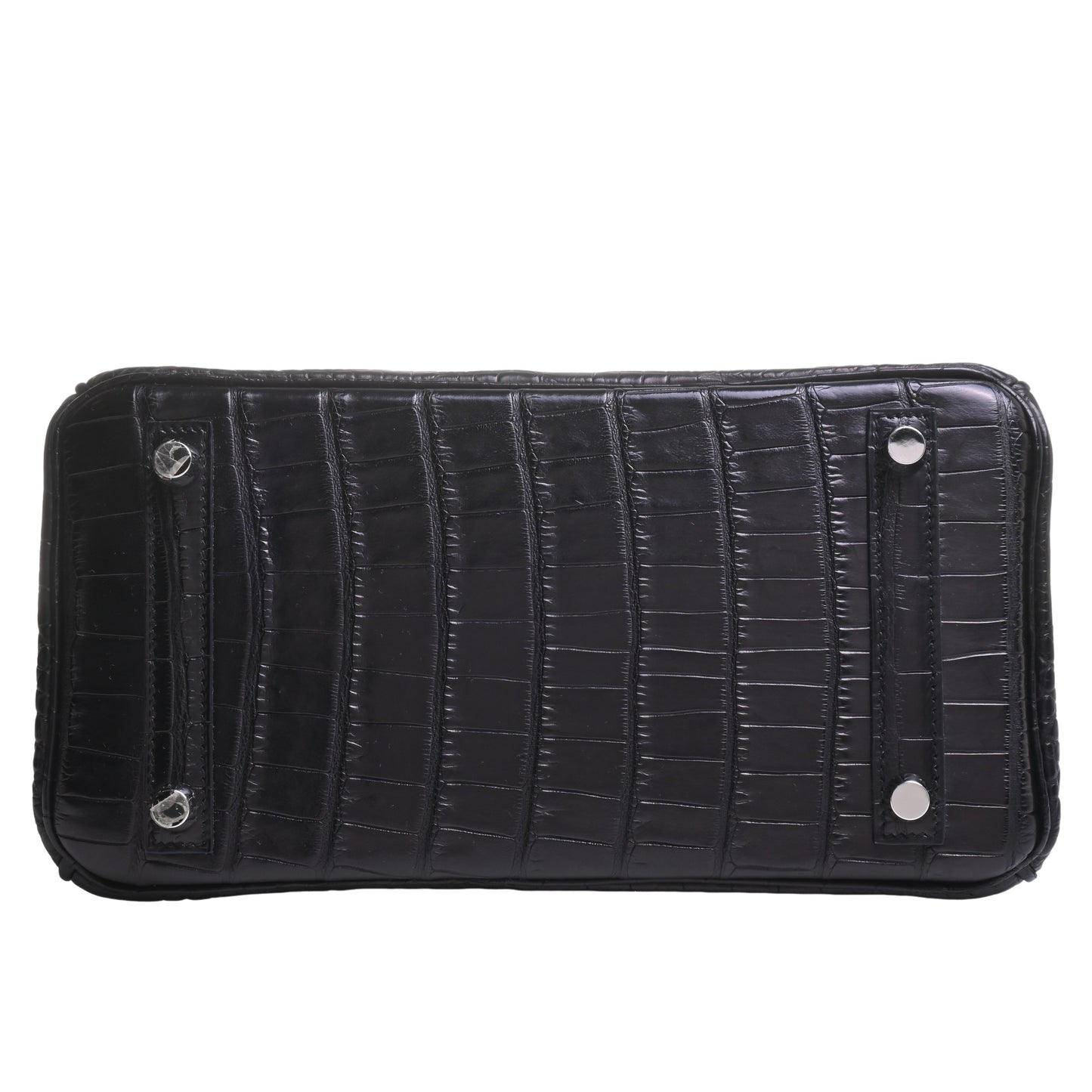 HERMES バーキン25 アリゲーターマット 黒 SS □R刻印