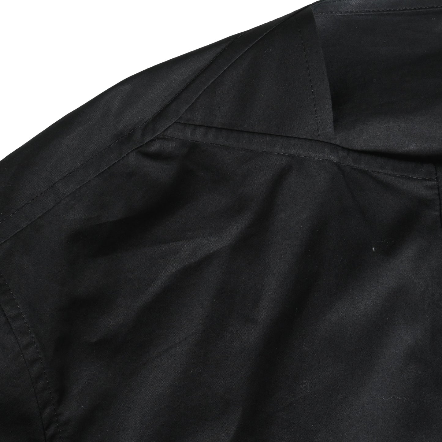 HERMES シャツブルゾン セリエボタン コットン 黒 36