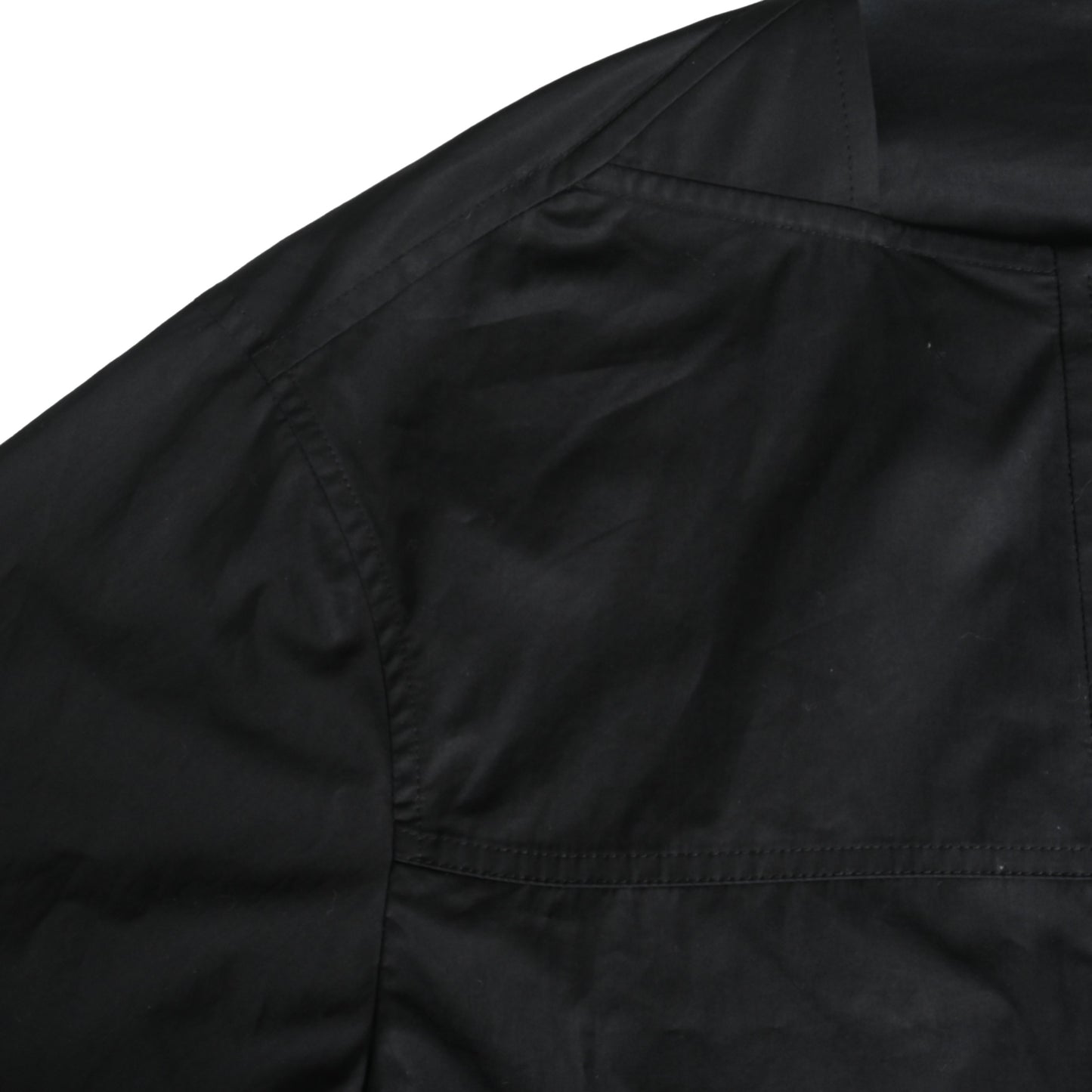 HERMES シャツブルゾン セリエボタン コットン 黒 36