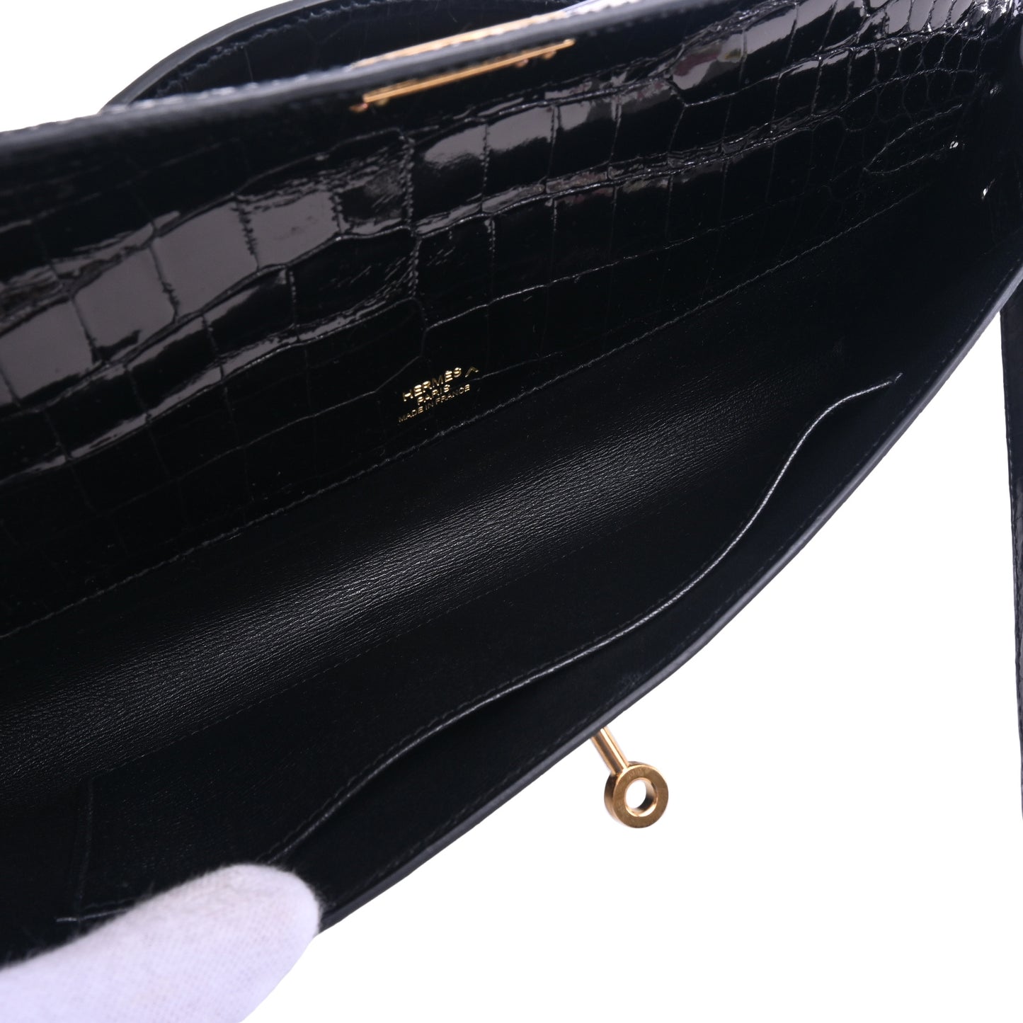 HERMES ケリーカット ポロサス 黒 GP D刻印