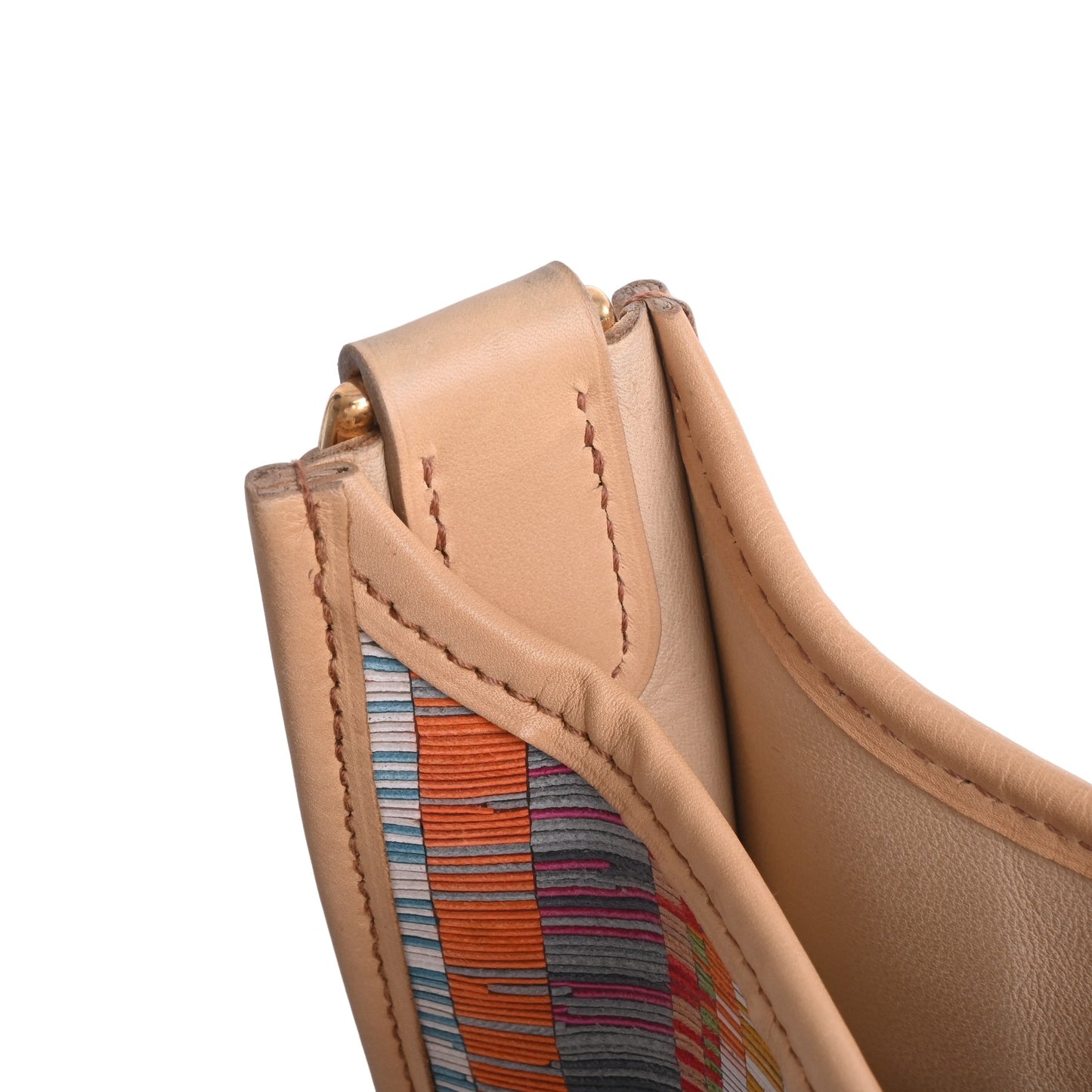 HERMES エヴリン1PM ヴィブラートスニップ ボックスネパール マルチカラー ベージュ GP □E刻印